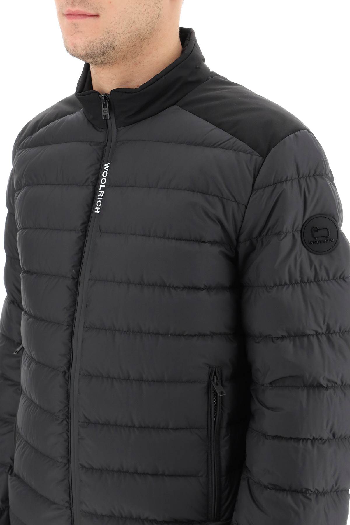 Woolrich Bering Full Zip Down Jacket In Black (black)