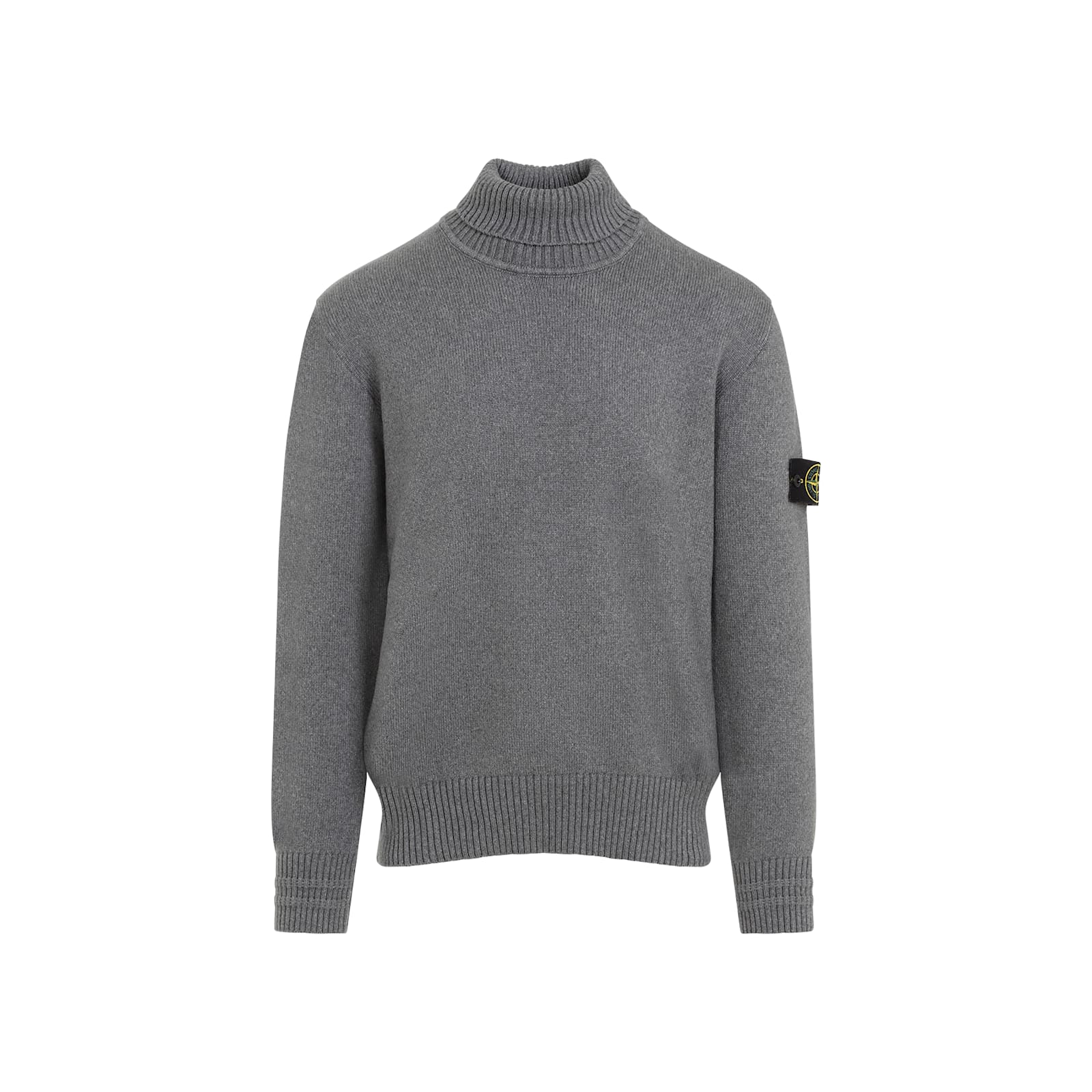 Shop Stone Island Cotton Pullover In Melange Grey