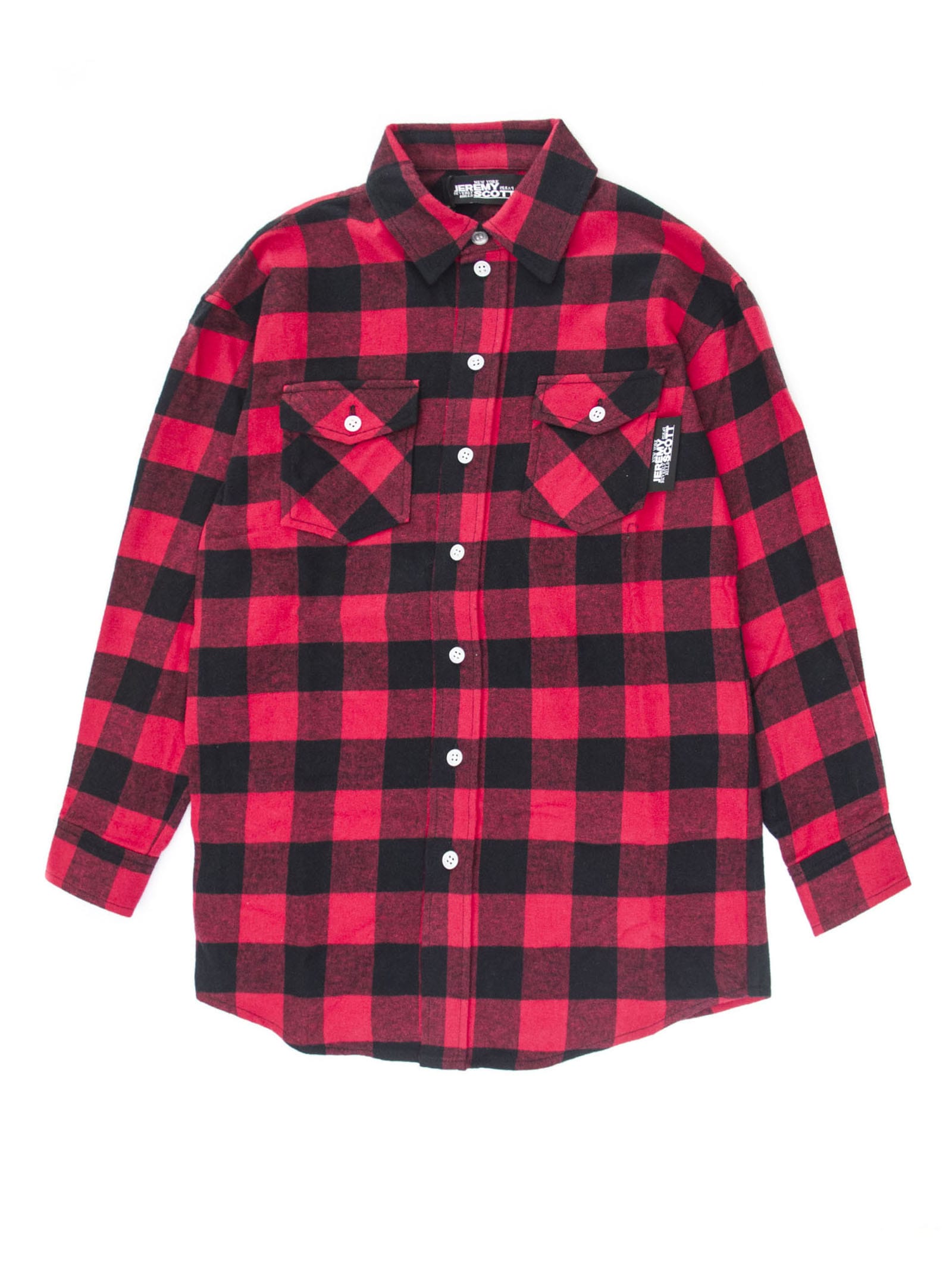 Jeremy Scott Black And Red Checked Shirt