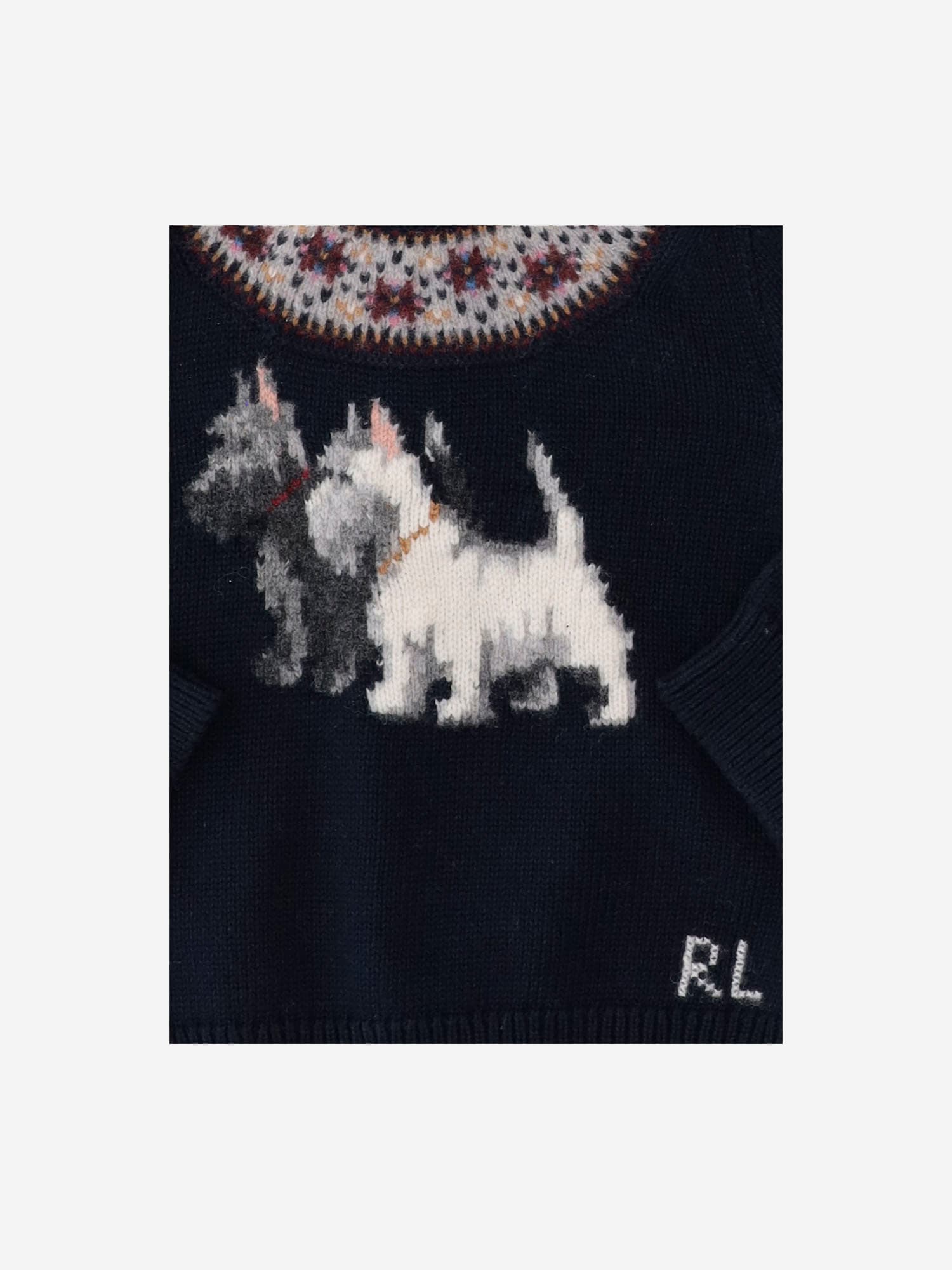 Polo Ralph Lauren Intarsia-knit Sweater In Navy