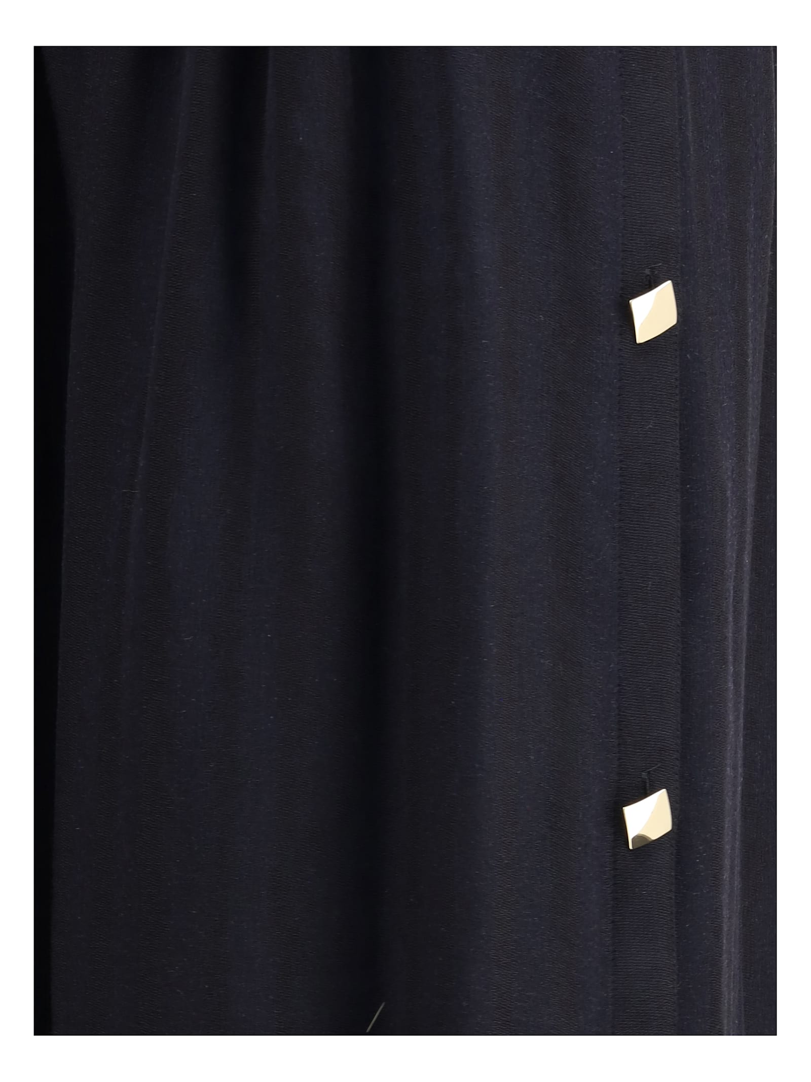 Kristina Ti Geometric-button Long Skirt In Black