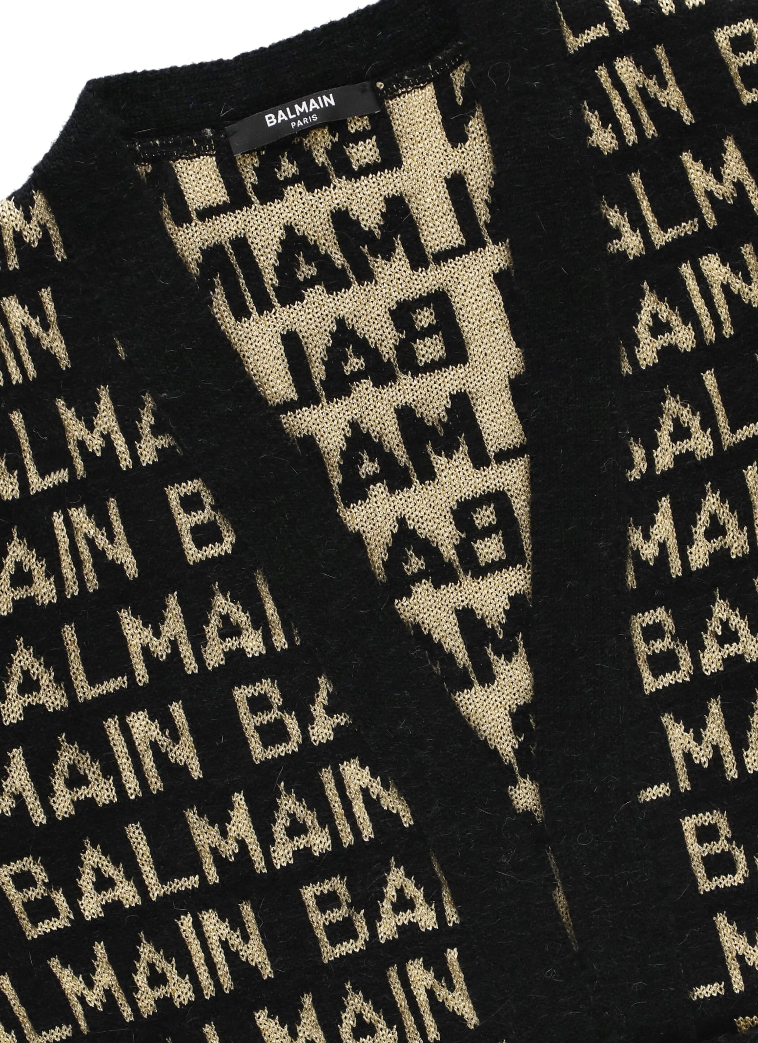 Shop Balmain Cardigan With Logo In Black