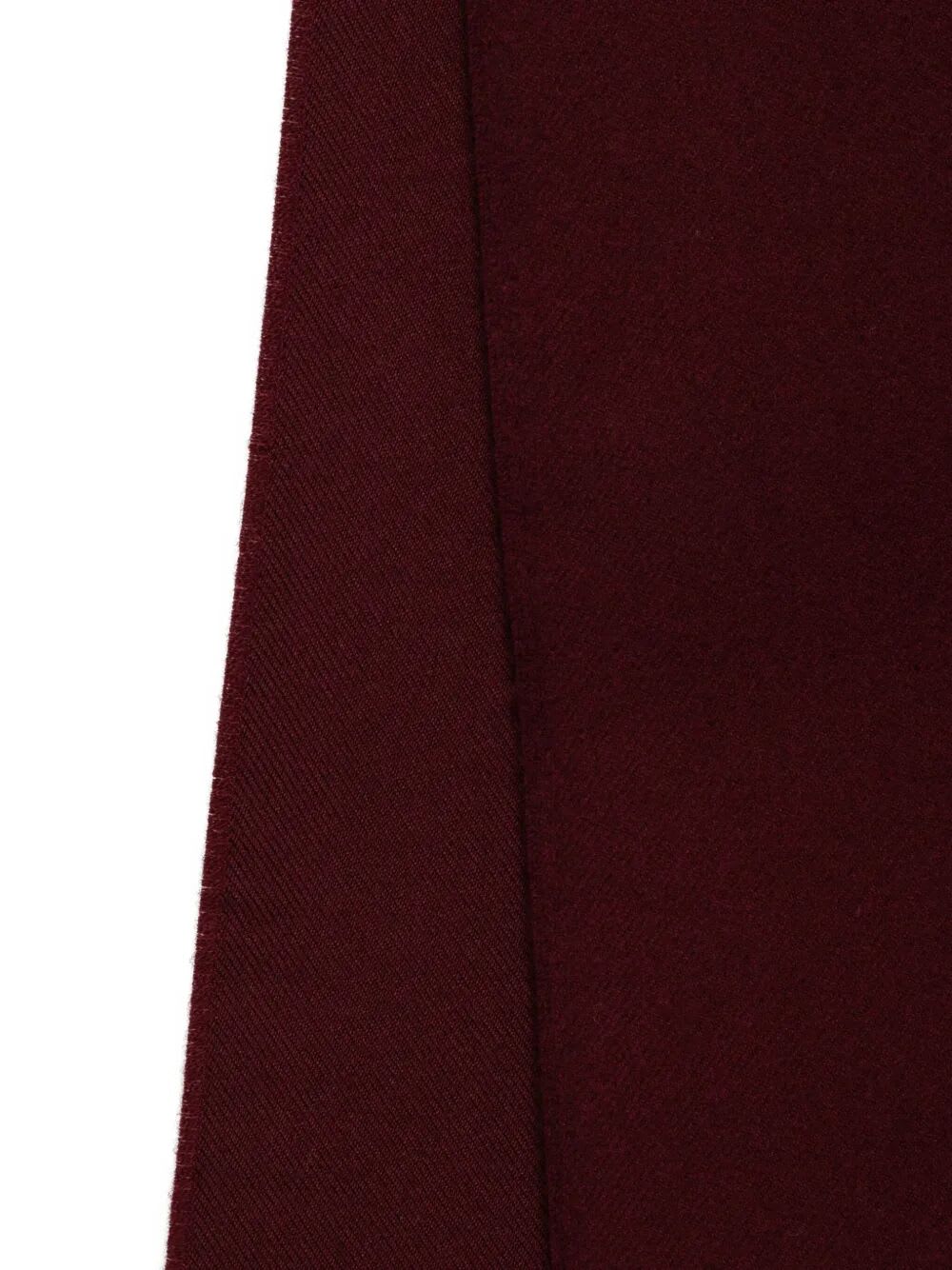 Maison Kitsuné Wool Fringed Scarf Accessories In Burgundy