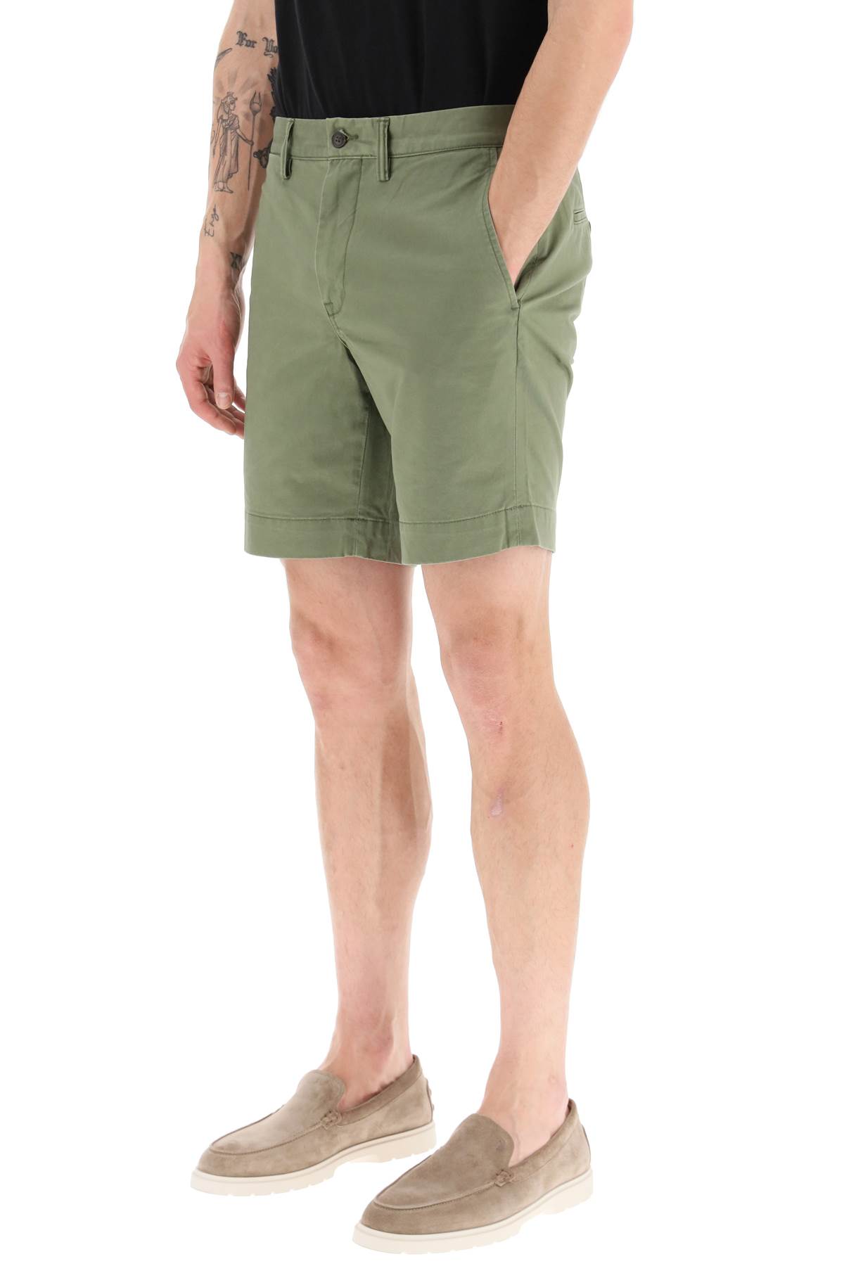 Shop Polo Ralph Lauren Stretch Chino Shorts In Army Olive (green)