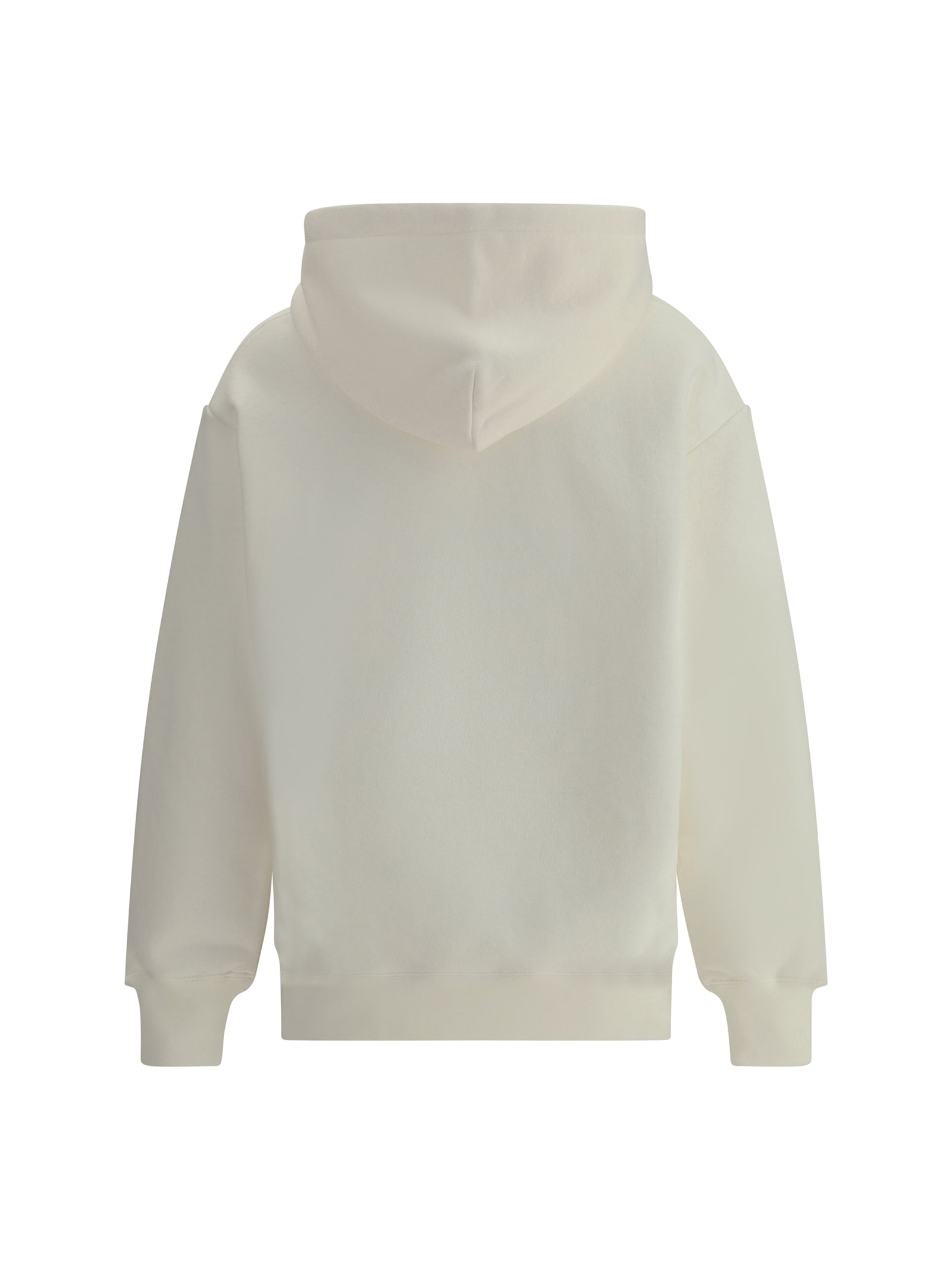 Valentino Garavani Cotton Hoodie With Print In Avorio