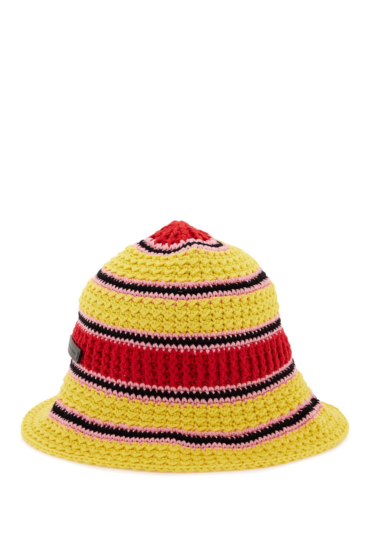 Stella Mccartney Crochet Bucket Hat In Pink (yellow)