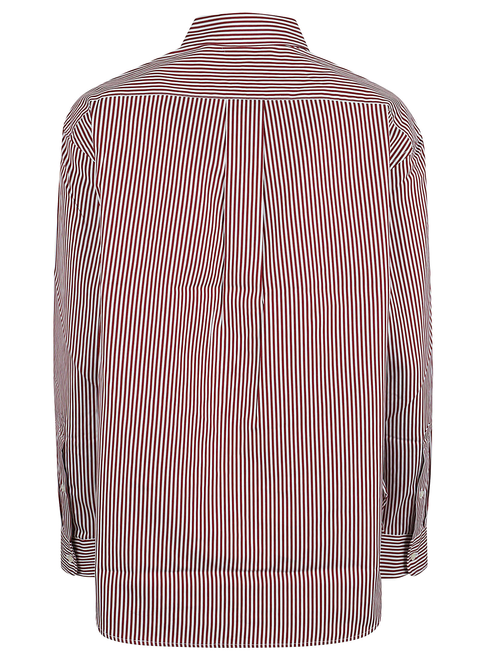 Shop Polo Ralph Lauren Ls Rmsy St-long Sleeve-blouse In B Wine/white