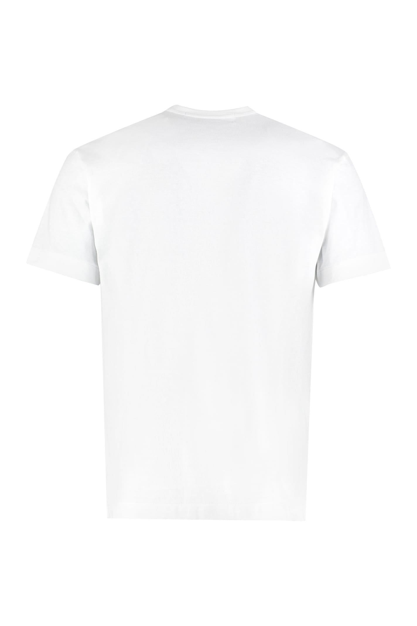 Shop Comme Des Garçons Play Patch Detail Cotton T-shirt In White
