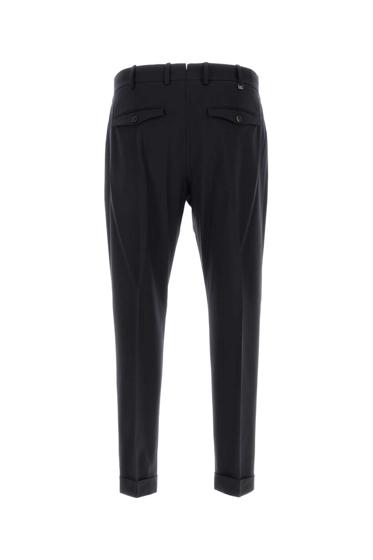 Pt Torino Midnight Blue Stretch Wool Edge Cigarette Pant In 0360
