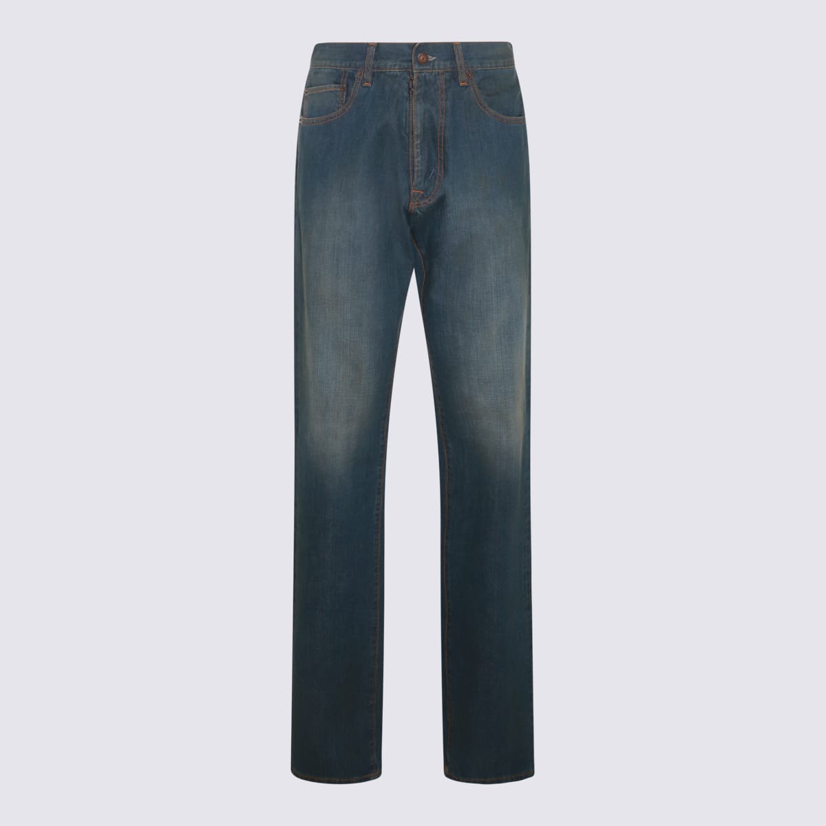 Maison Margiela Dark Blue Cotton Denim Jeans In American Classic