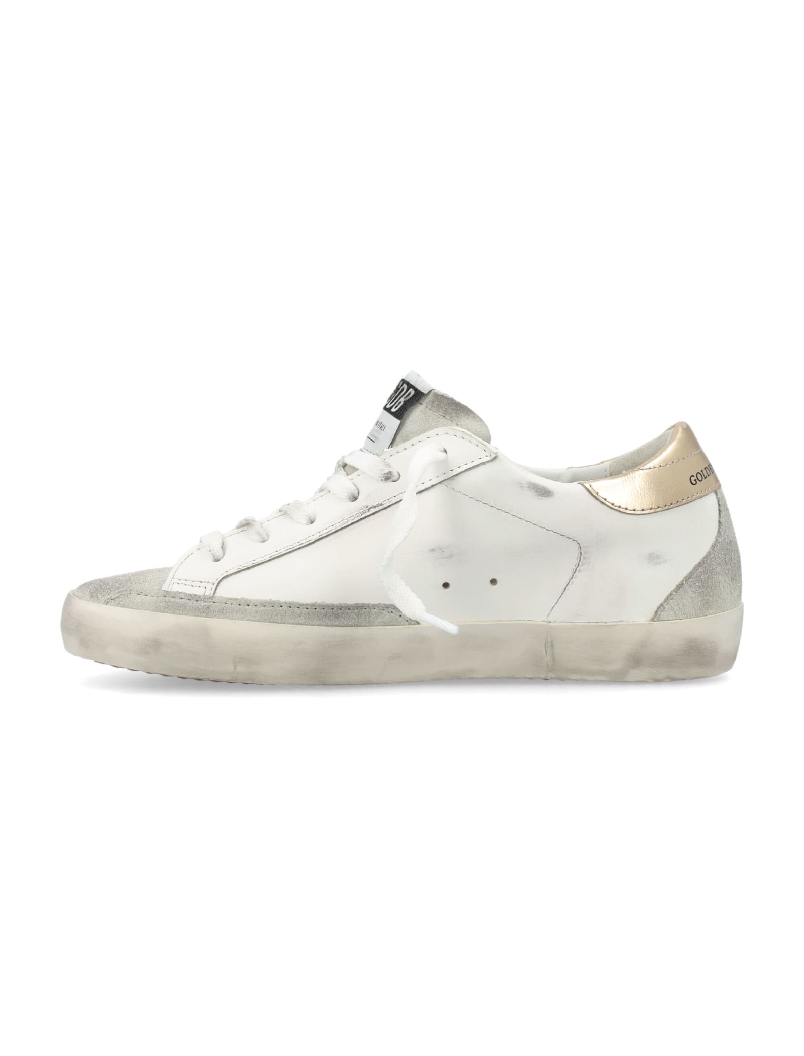 Shop Golden Goose Superstar Crystal Star Sneaker In White Crystal Gold