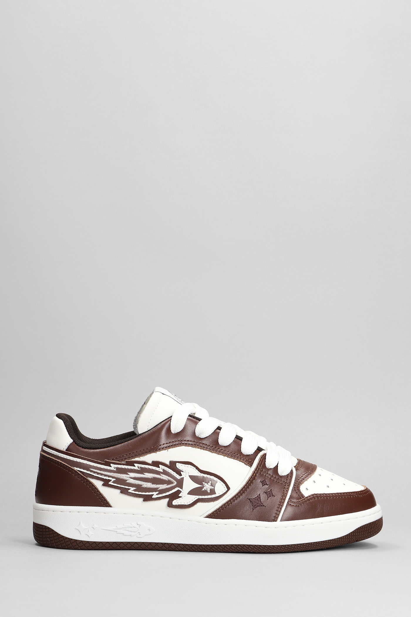 ENTERPRISE JAPAN SNEAKERS IN BROWN LEATHER