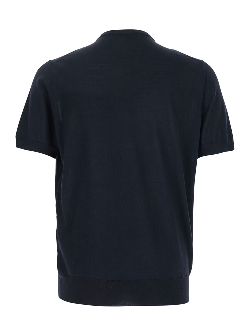 Lardini Blue Ribbed Crewneck Sweater In Blu