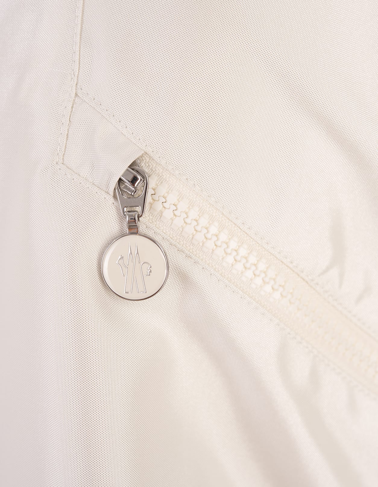 Shop Moncler White Hemar Parka Jacket