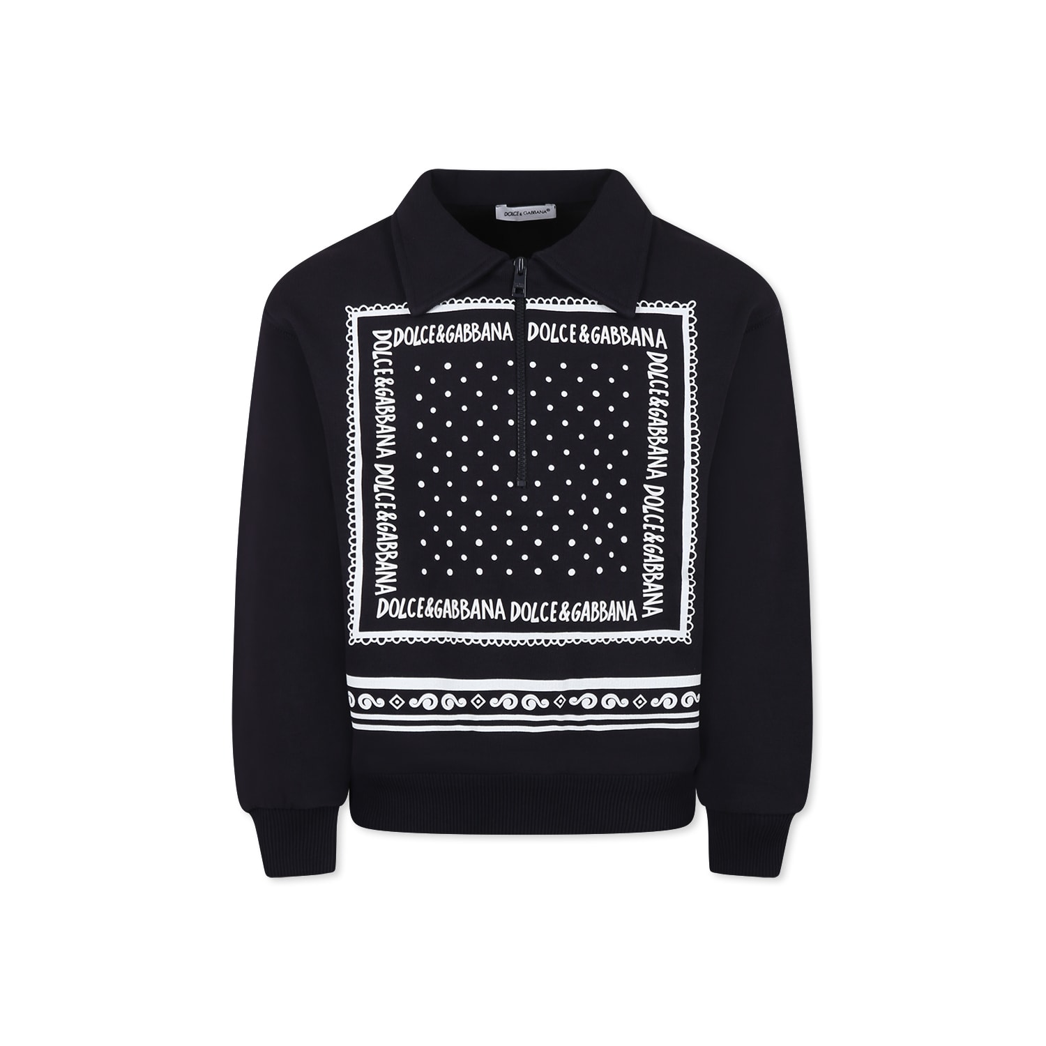 Dolce & Gabbana Long-sleeved Sweater In Blue
