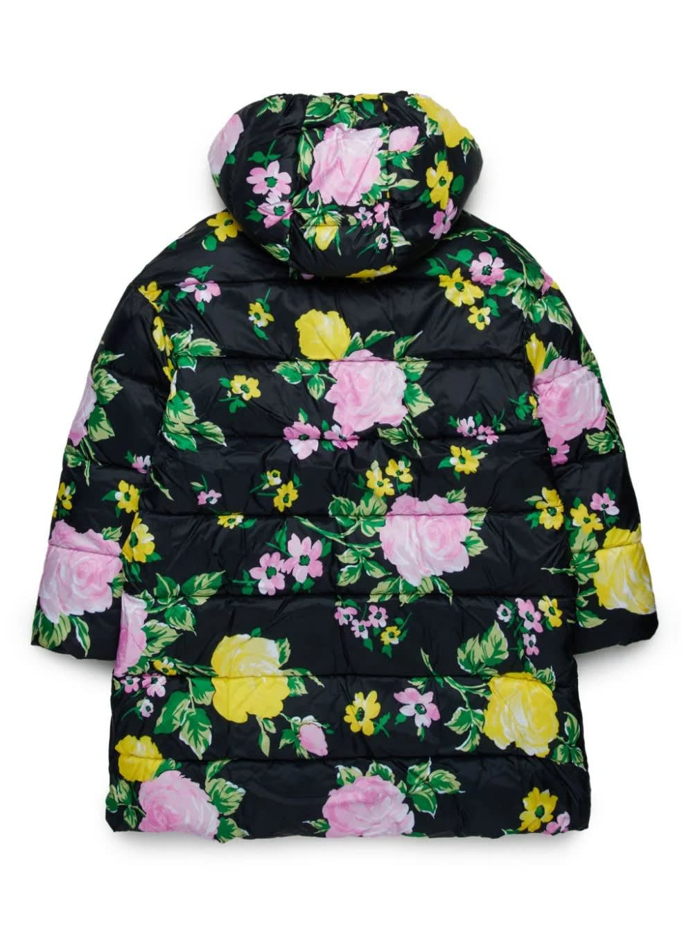 Shop Max&amp;co. Cappotto Trapuntato A Fiori In Black