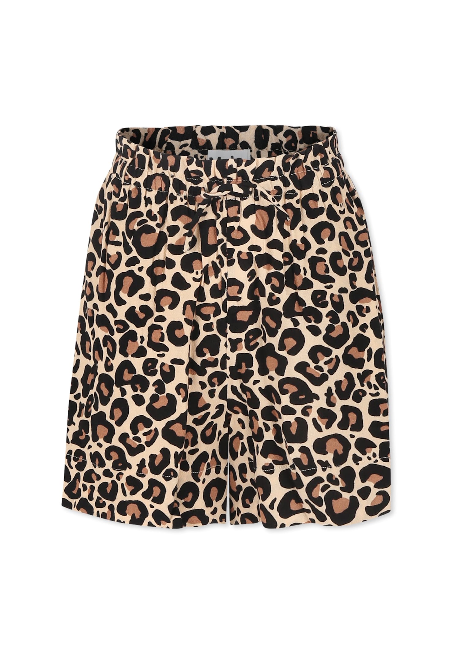 Molo Brown Shorts For Girl With Spotted Print In Brown