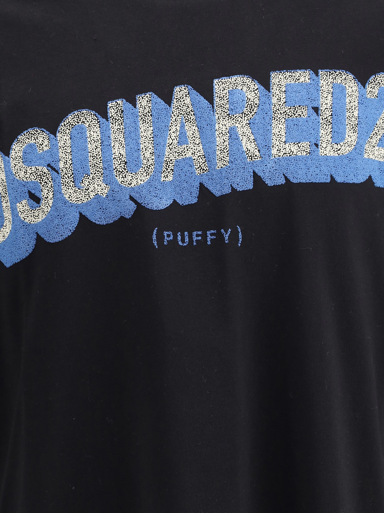 Dsquared2 Short-sleeve T-shirt With Puffy Logo In Blue In Black