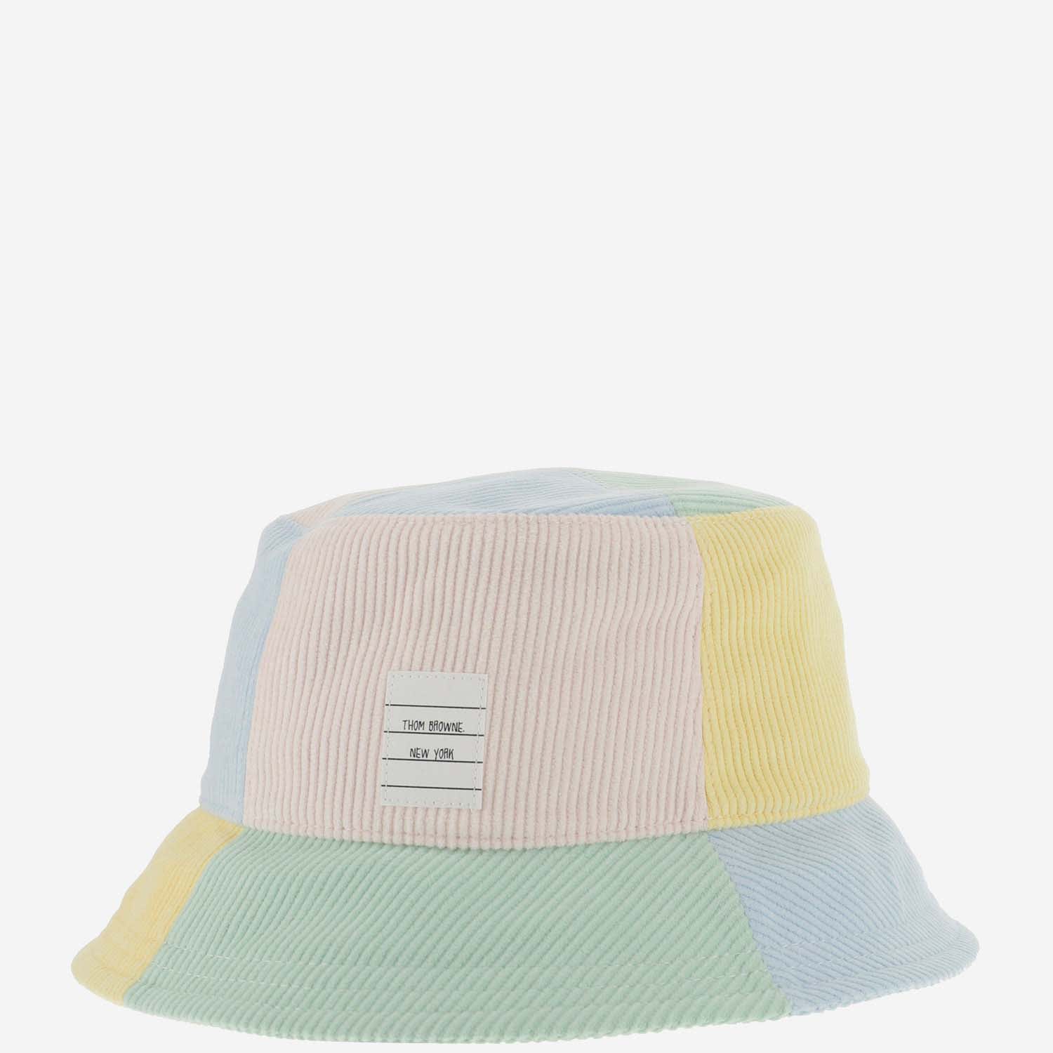 Shop Thom Browne Colorblock Velvet Bucket Hat In Pink