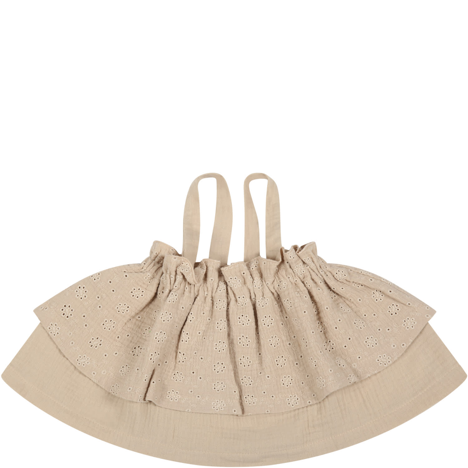Le Petit Coco Beige Skirt For Baby Girl