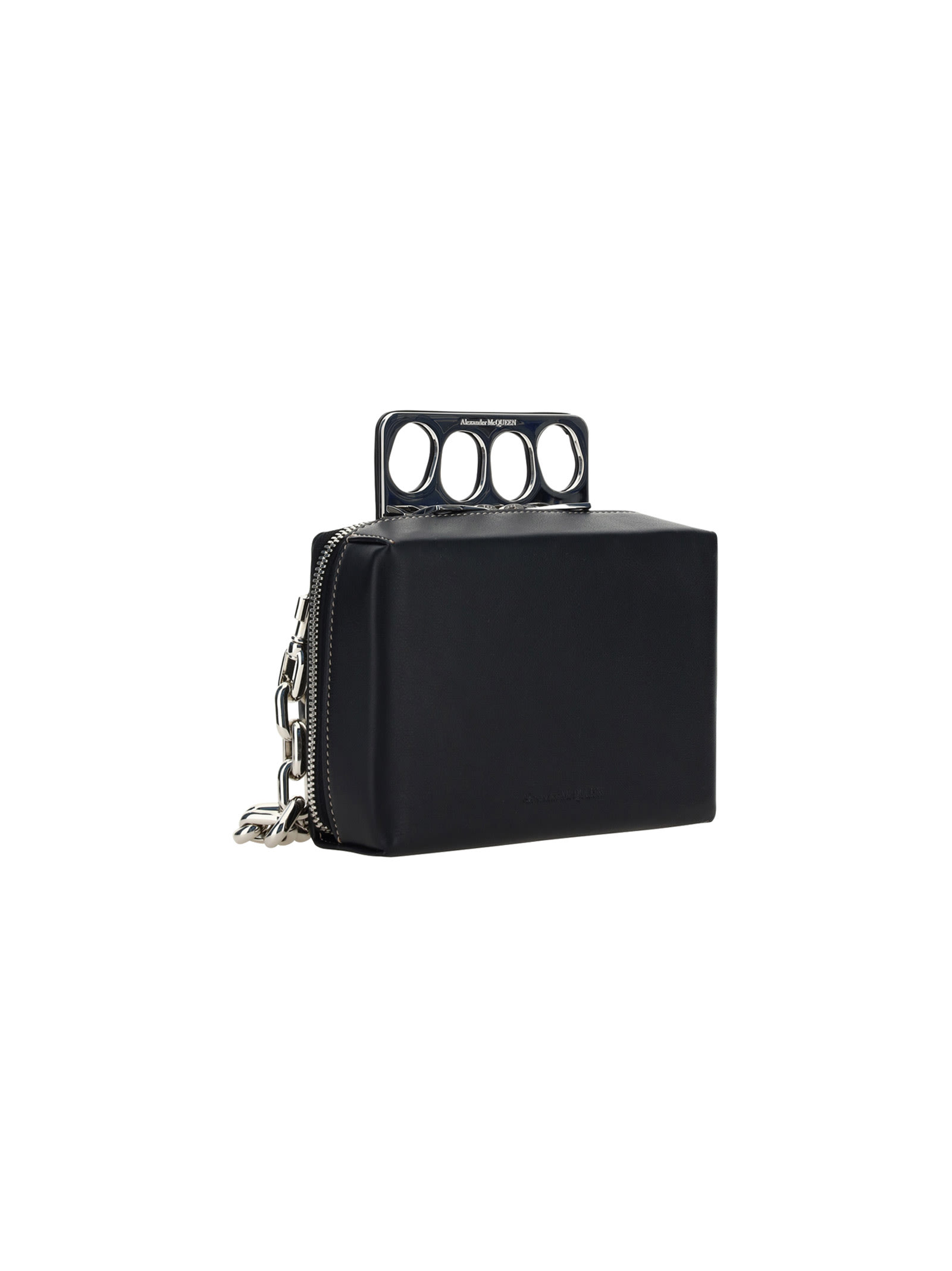 Shop Alexander Mcqueen Mini Shoulder Bag In Black