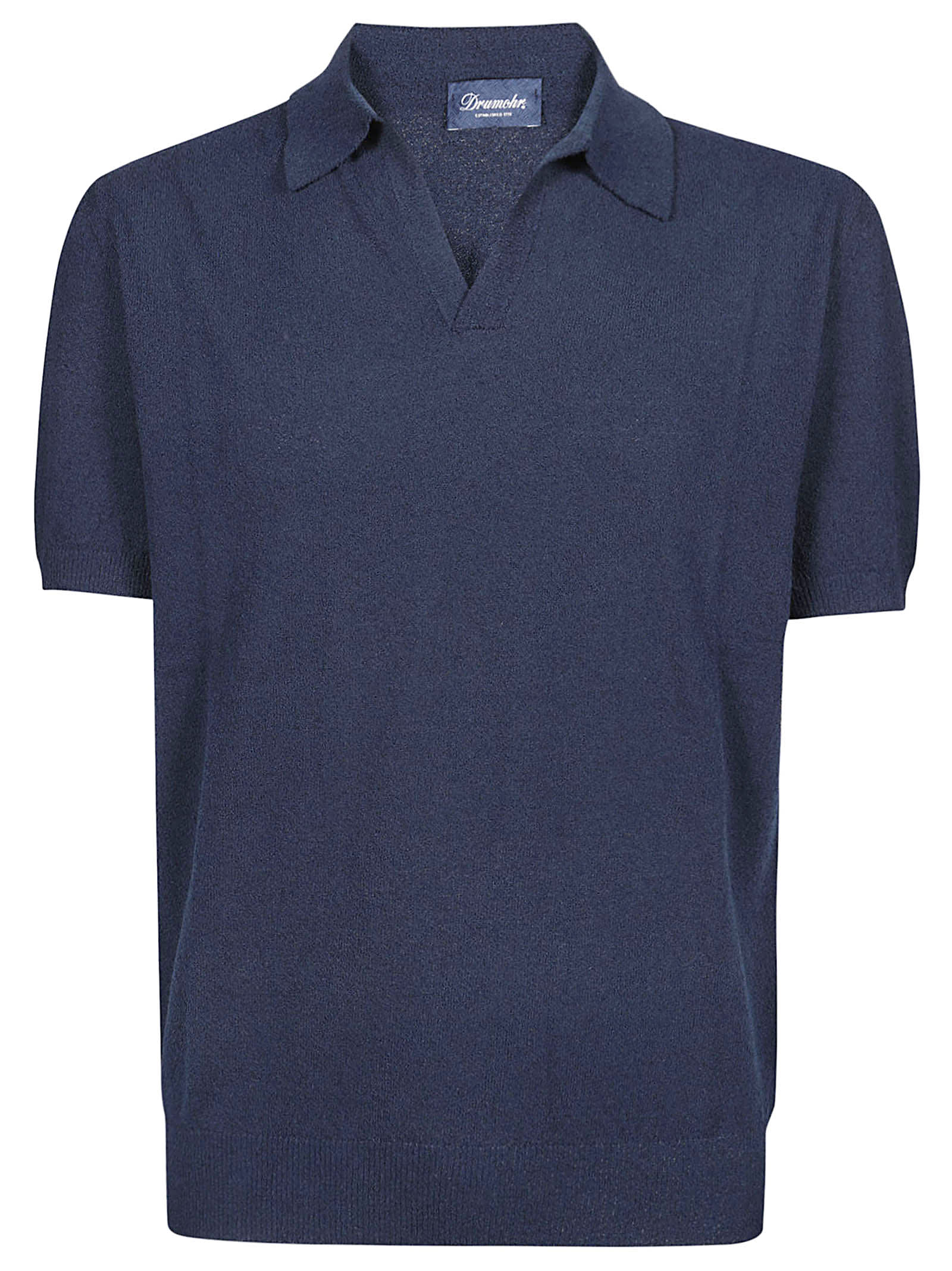 Shop Drumohr Jhonny Short Sleeve Polo Shirt In Blu