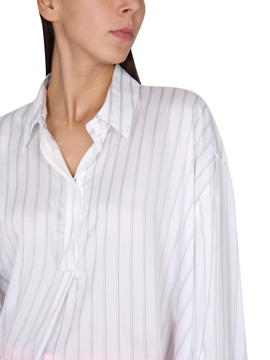 Attico ''jill'' Black And White Shirt In White