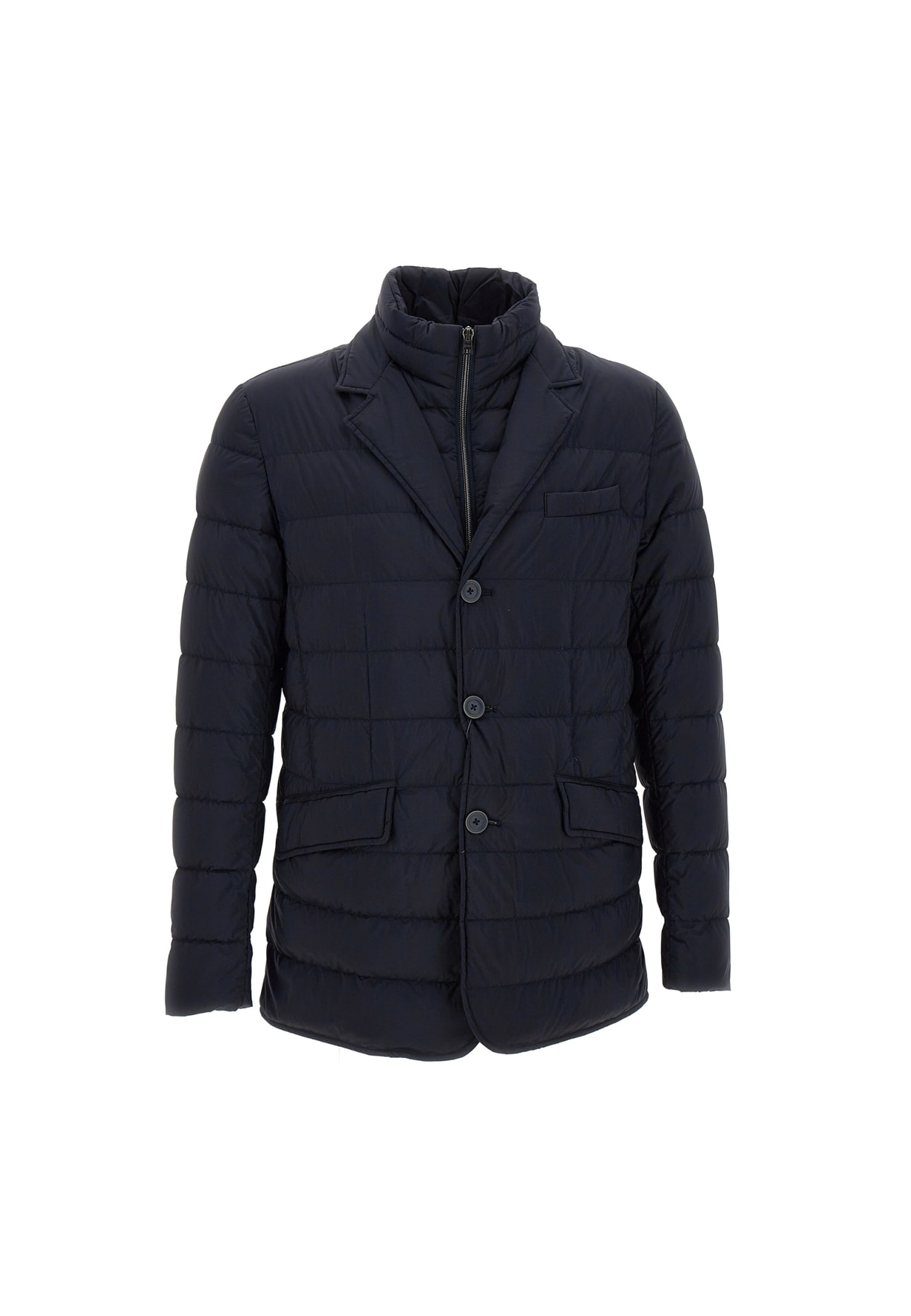 Herno Quilted Down Jacket In Blue