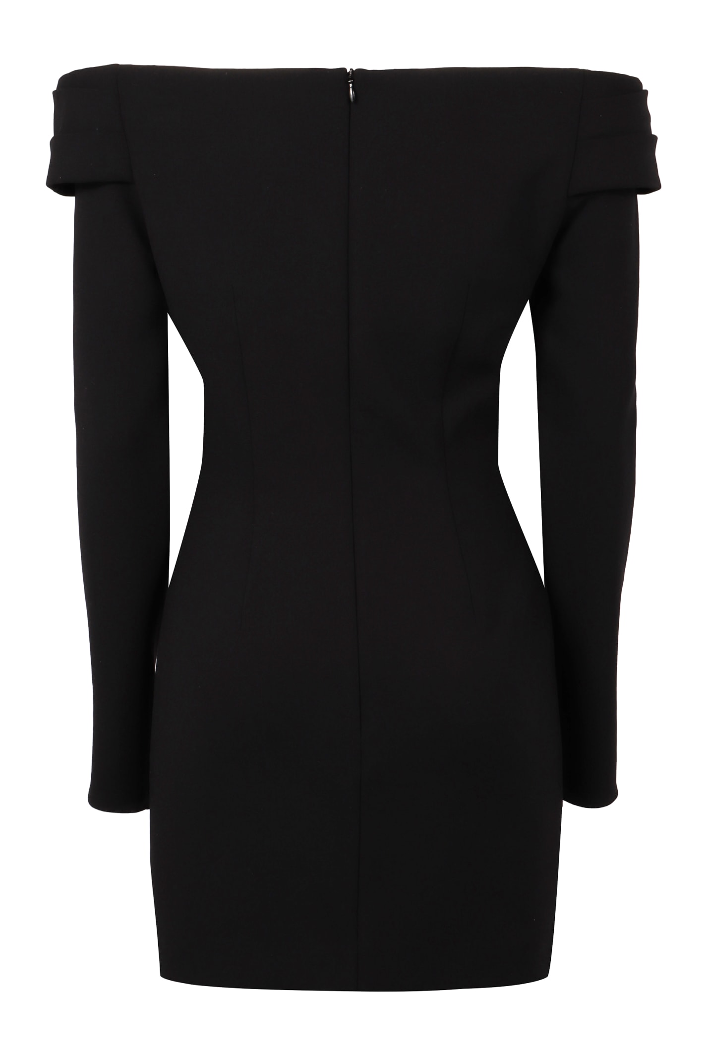 Shop Magda Butrym Virgin Wool Dress In Black