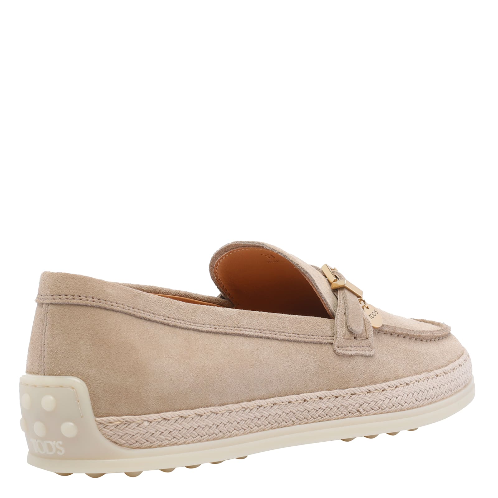 Tod's Suede Loafers In Beige