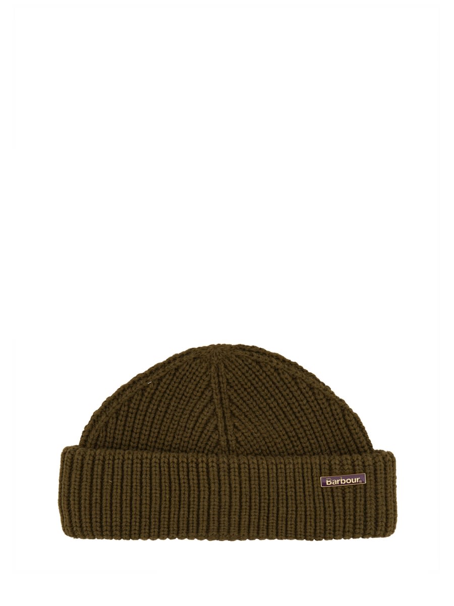 Shop Barbour Mosely Beanie Hat In Green