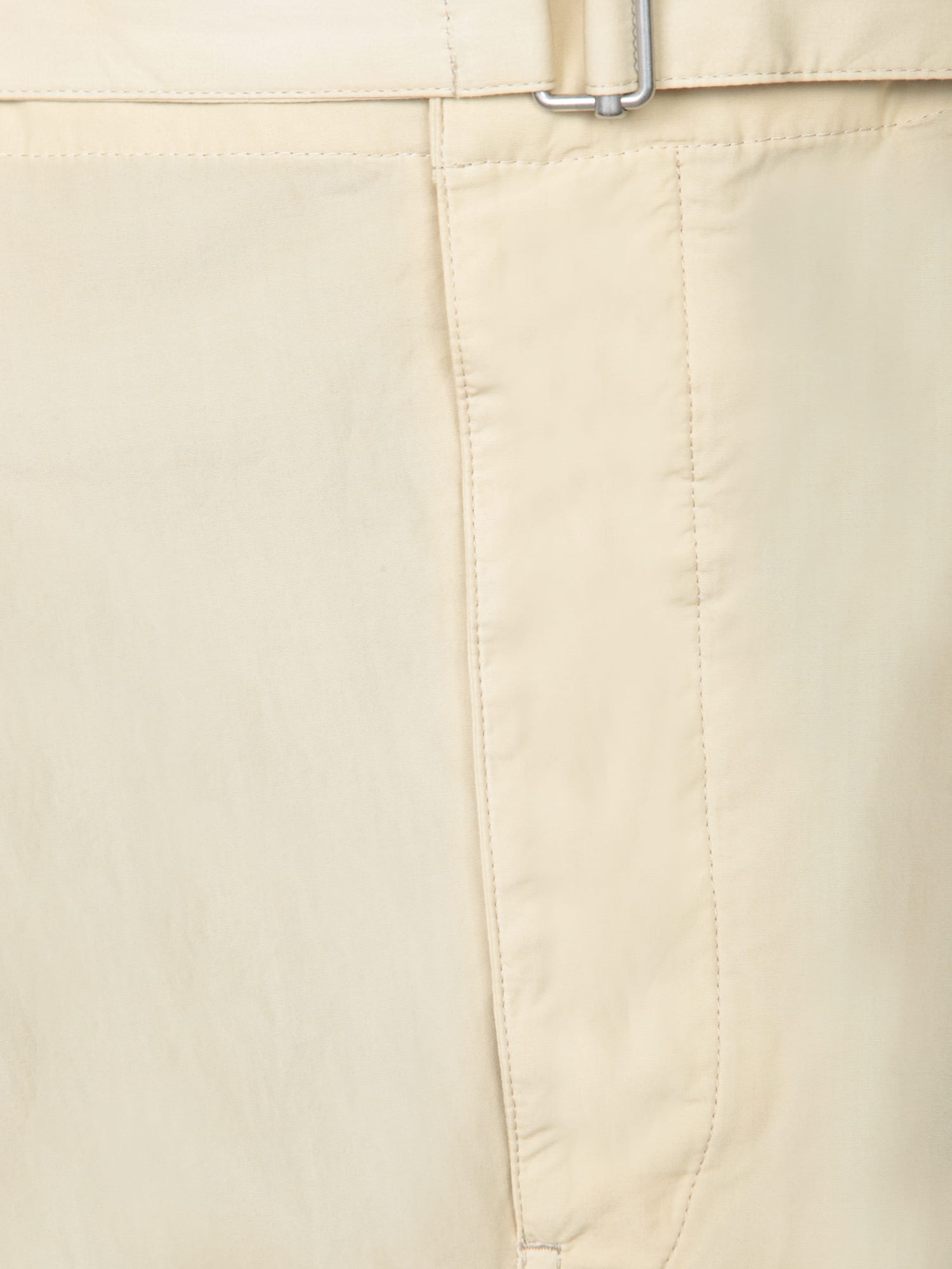 Lemaire High-waisted Beige Trousers With Tailored Structure In Orange