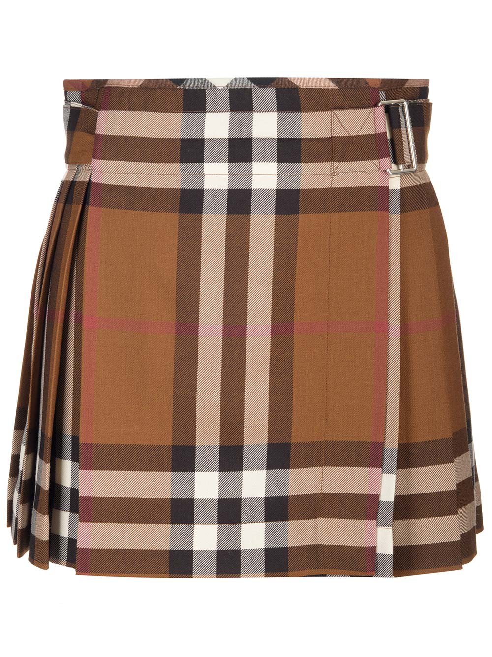 Burberry Pleated Mini Skirt With Tartan Pattern