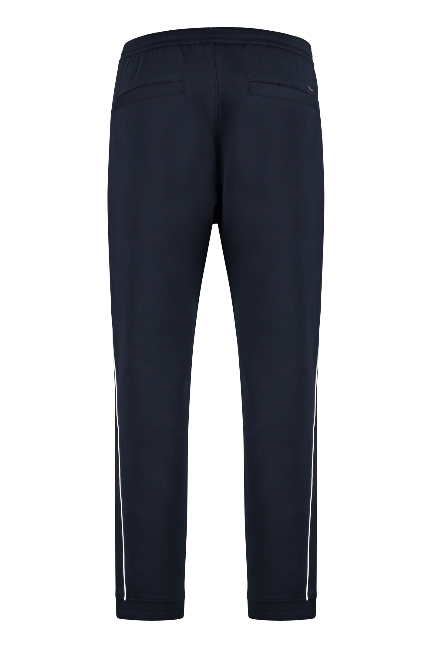 Shop Emporio Armani Cotton Track-pants In Blue