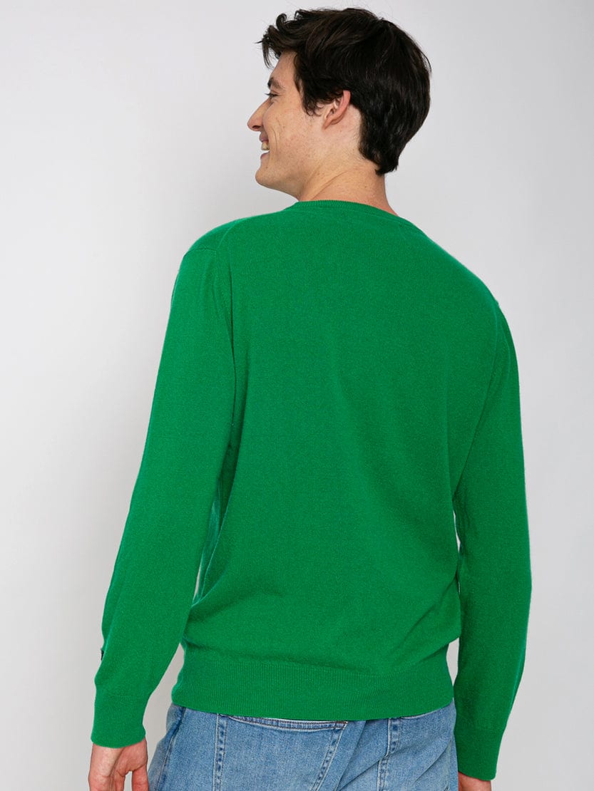 Mc2 Saint Barth Man Sweater Parisienne Print In Green
