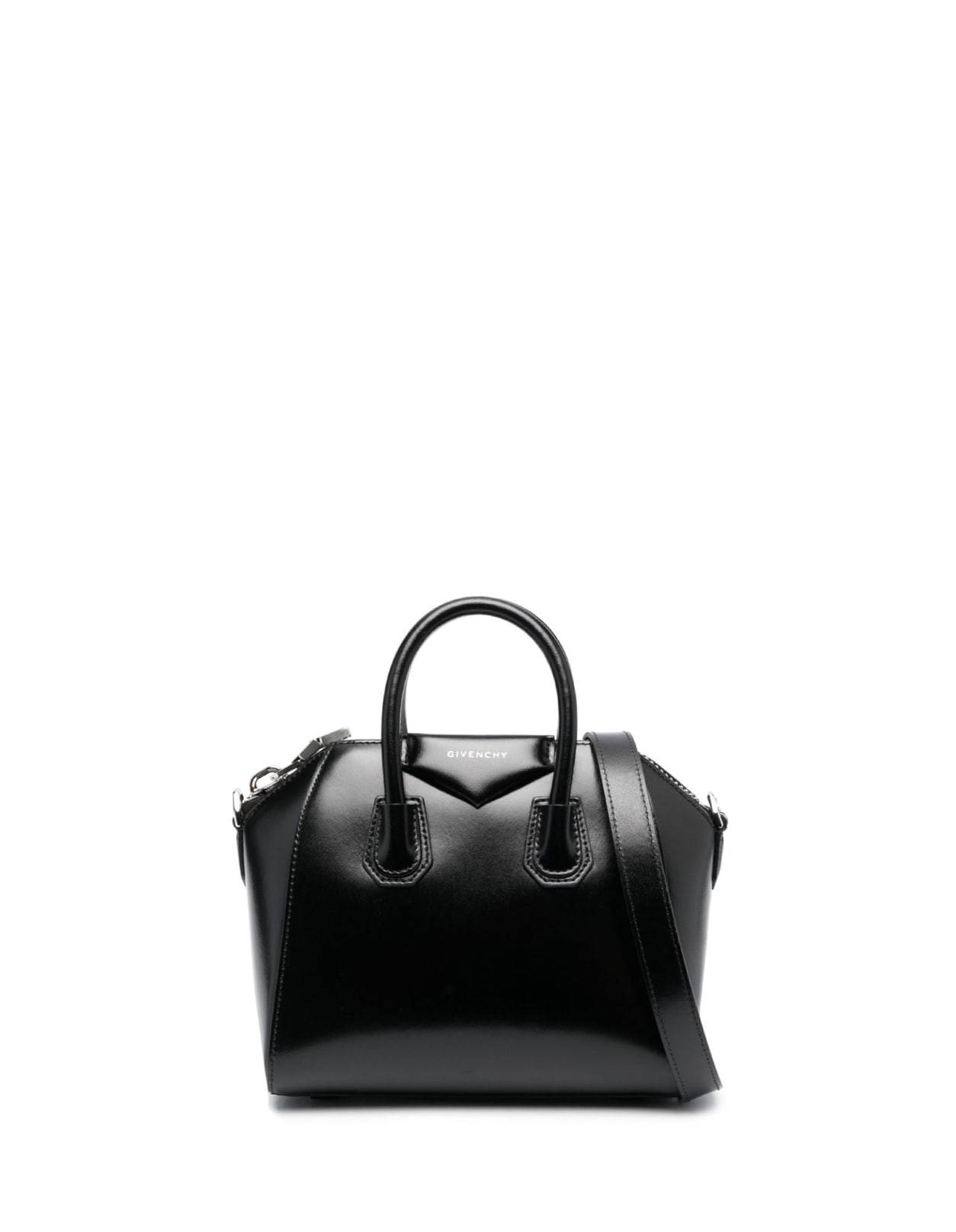 Givenchy Small Antigona Bag In Black Grain Leather