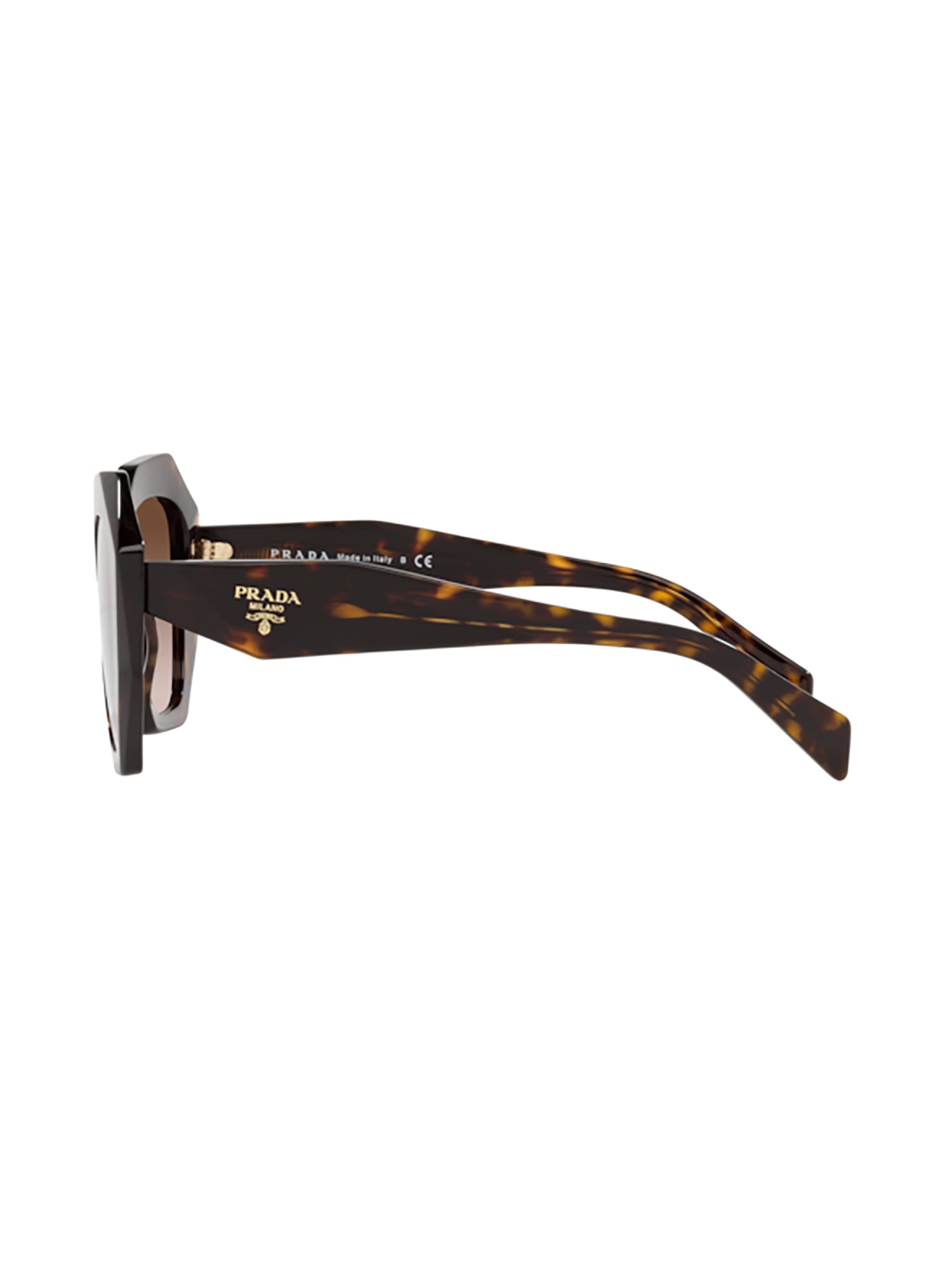 Prada Womens Pr 19zs Tortoiseshell-pattern Acetate Sunglasses Brown