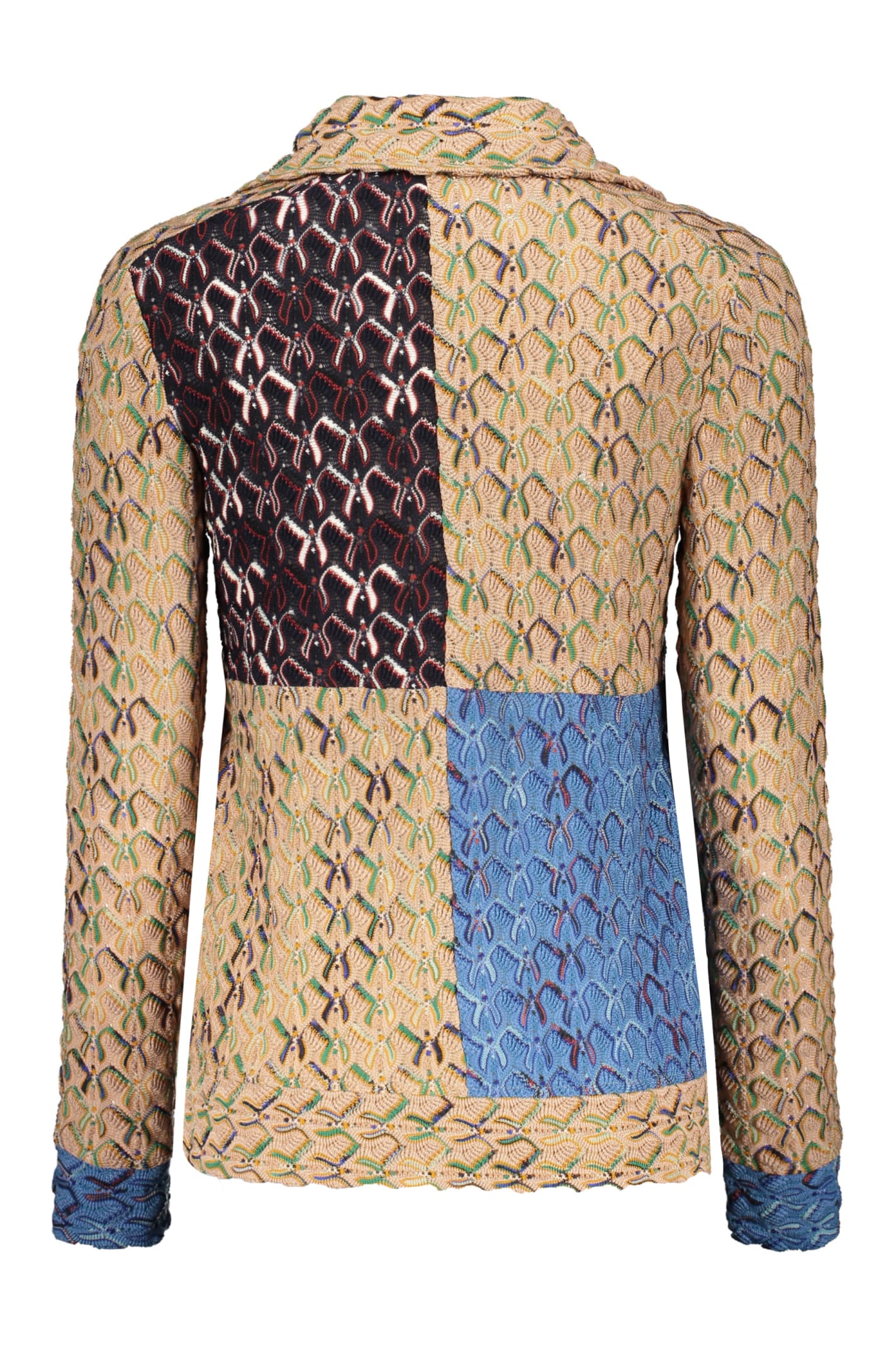 Shop Missoni Wool Turtleneck Sweater In Multicolor