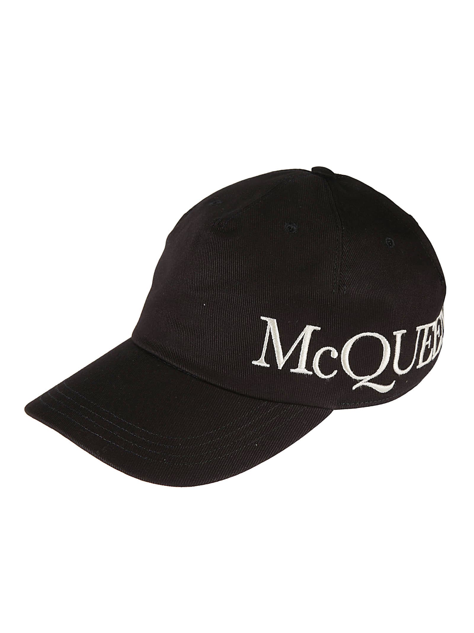 Alexander McQueen Logo Print Oversized Cap