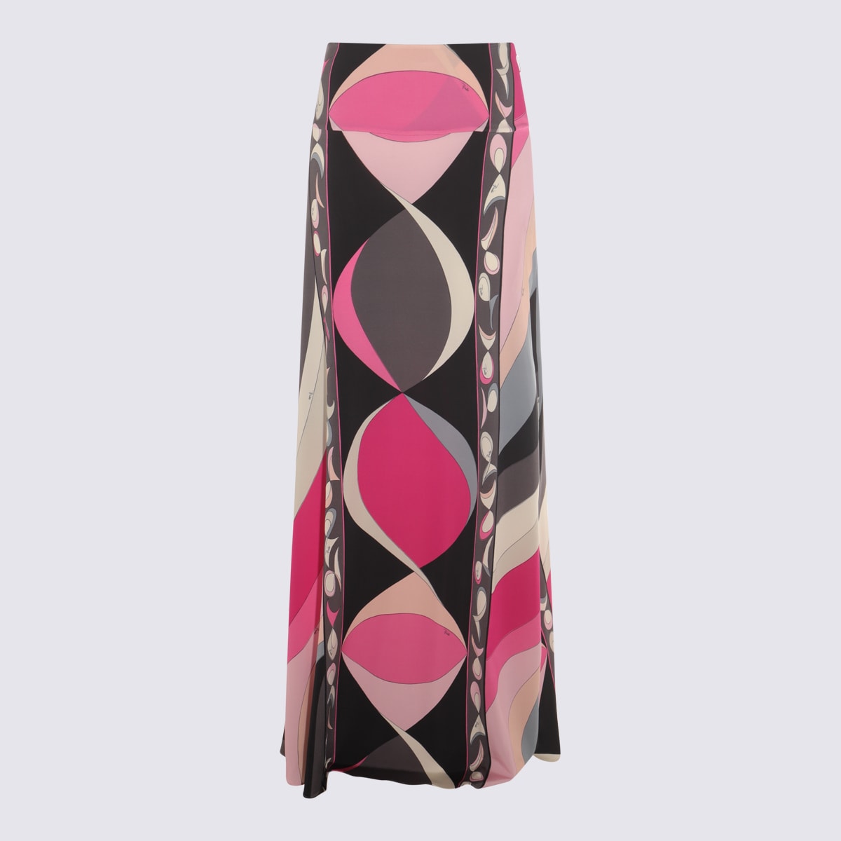Shop Pucci Multicolor Viscose Midi Skirt
