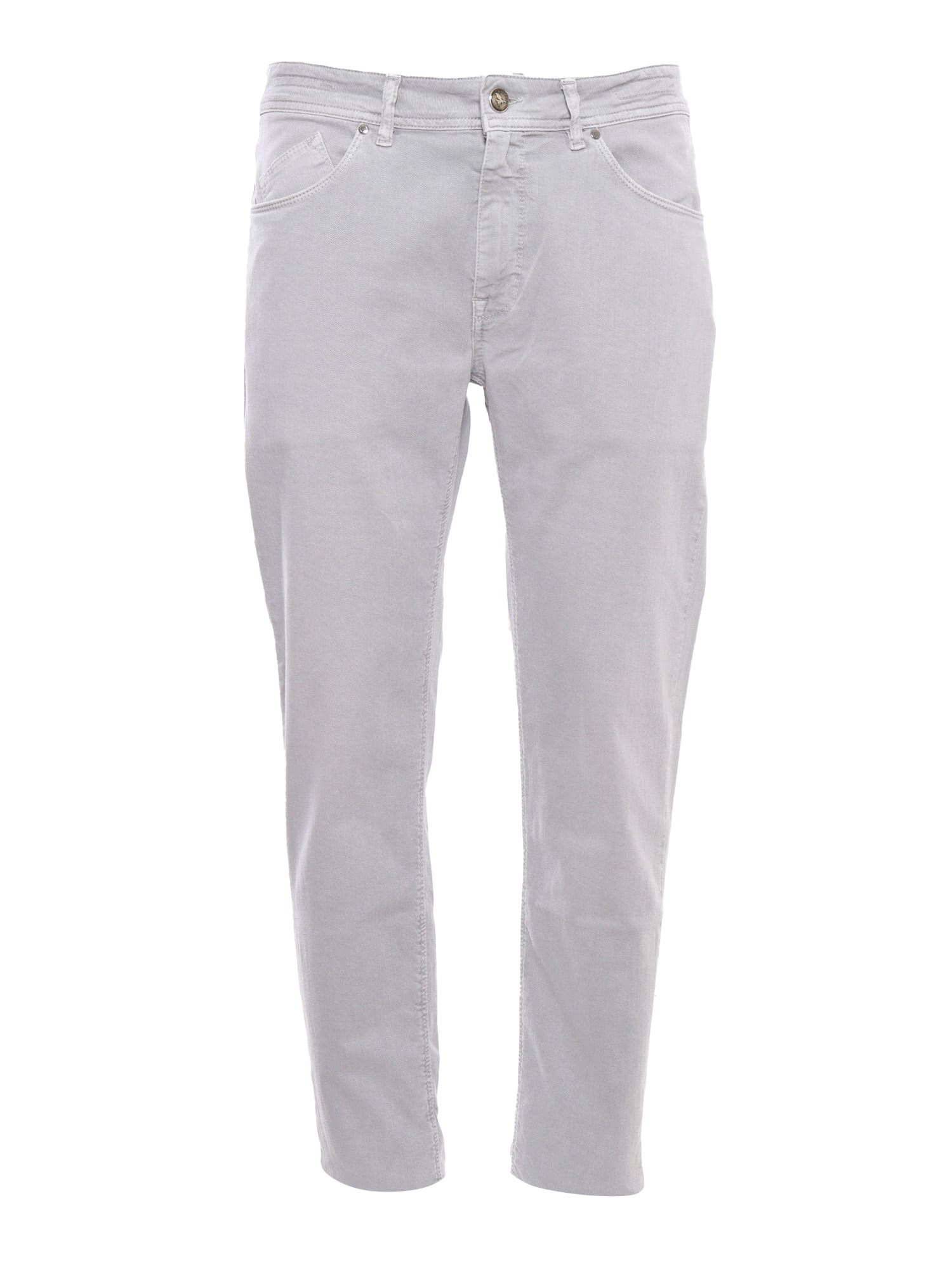 Shop Barmas Gray Denim Trousers In Grey