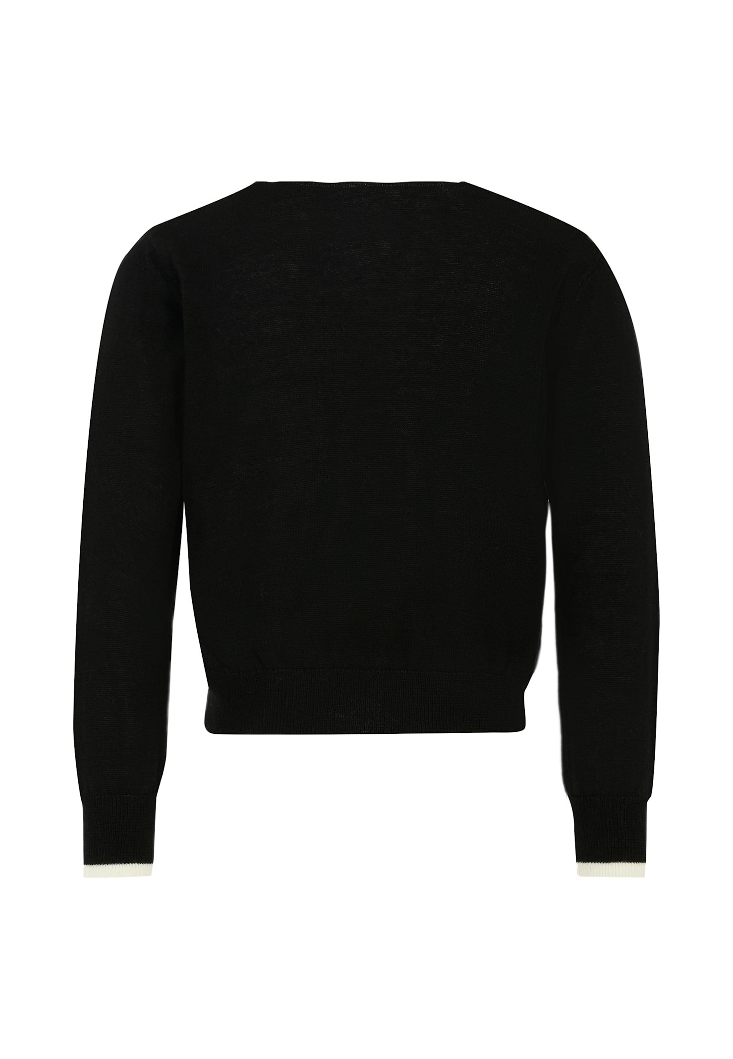 N°21 Black Sweater For Girl With Logo In Black