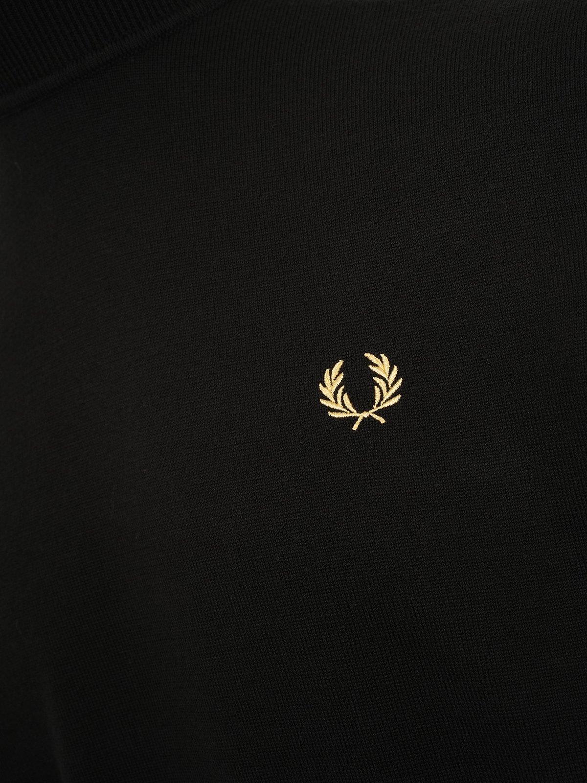 Shop Fred Perry Roll Neck Jumper In Black