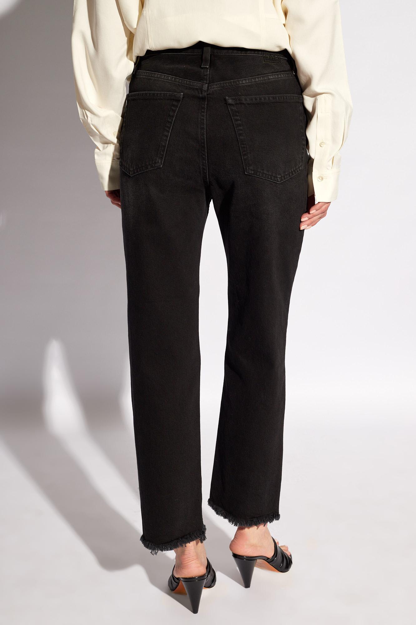 Shop Totême Toteme High-waisted Straight-leg Jeans In 068 Faded Black