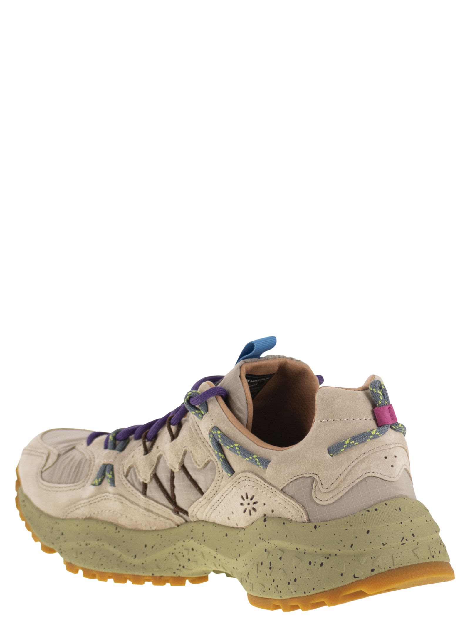 Flower Mountain Yamabushi - Sneakers In Suede And Technical Fabric In Multi