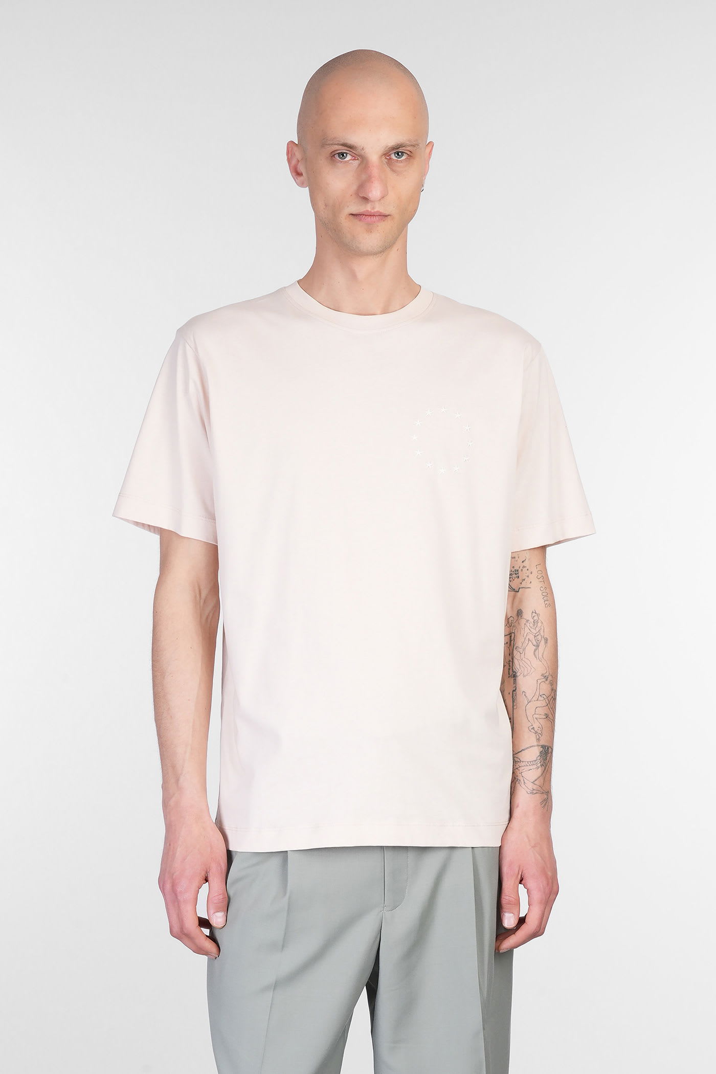 T-shirt In Beige Cotton