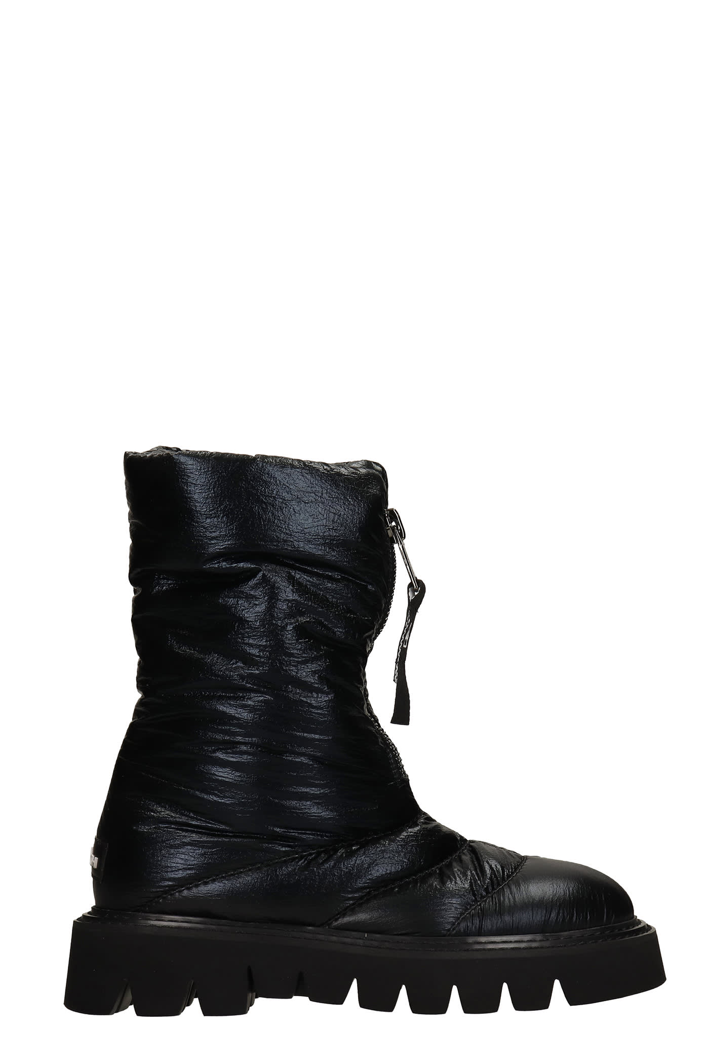 Elena Iachi Combat Boots In Black Synthetic Fibers