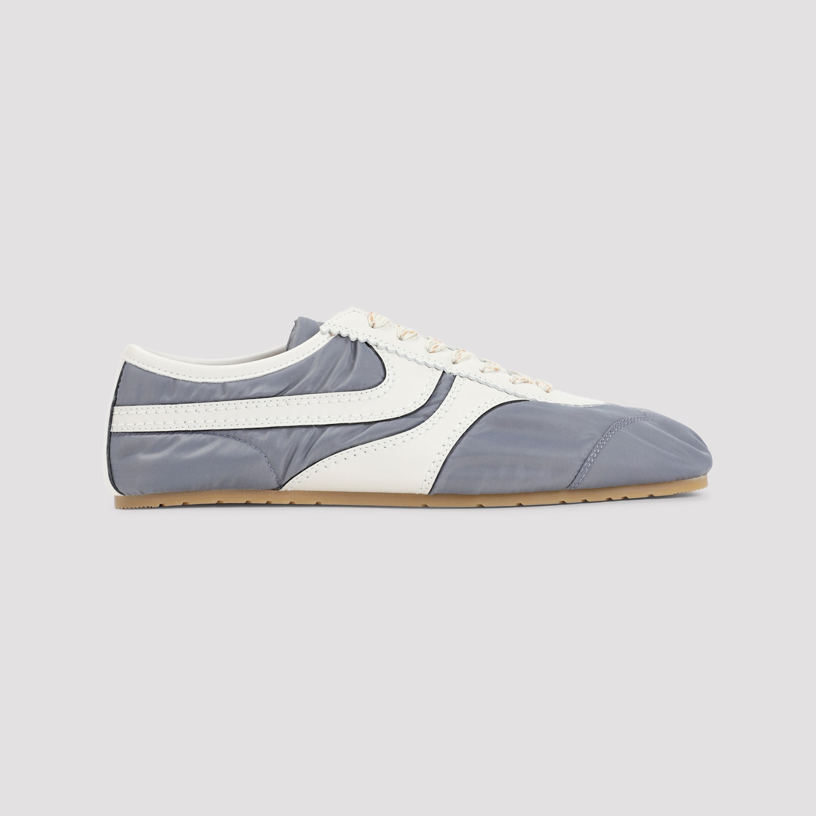 Dries Van Noten Low-profile Blue Sneakers With Contrasting Side Stripes In Blue