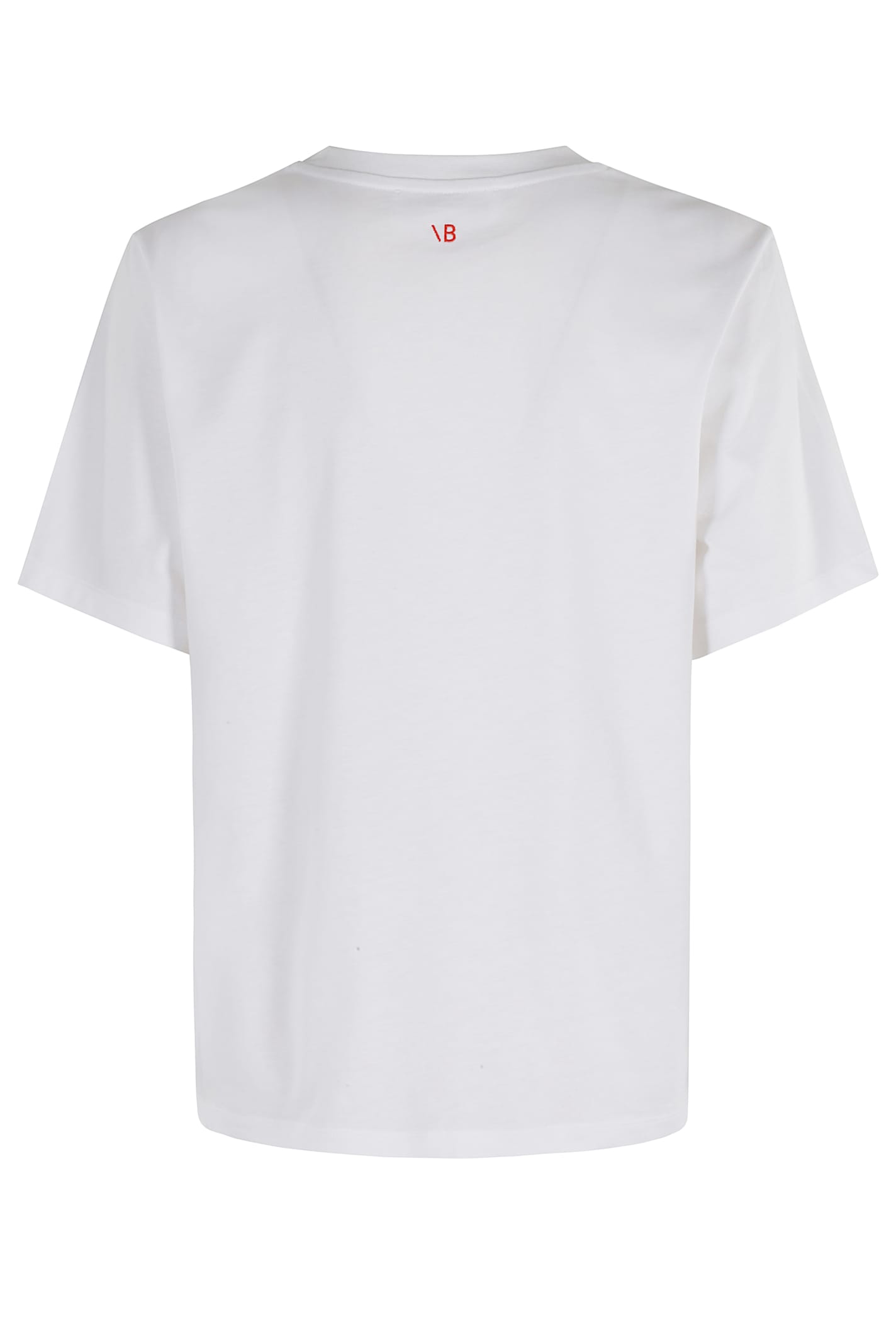 Victoria Beckham T-shirt In Cotton With Print In White