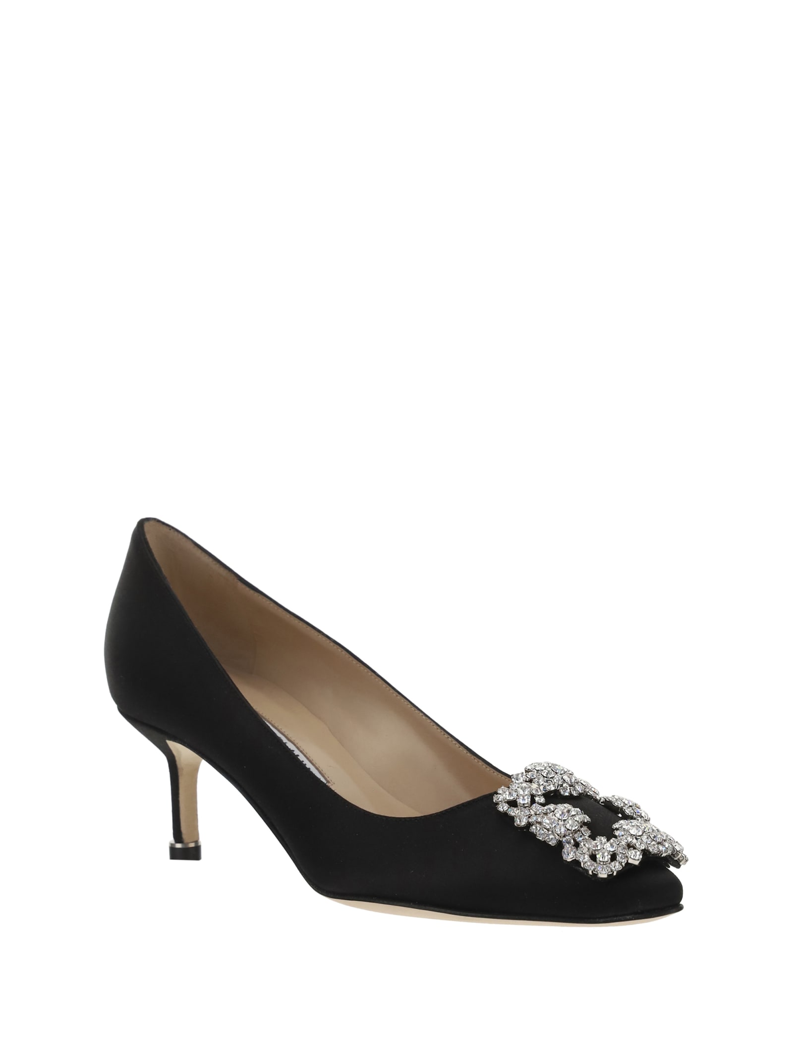 Shop Manolo Blahnik Hangisi Pumps In Blck